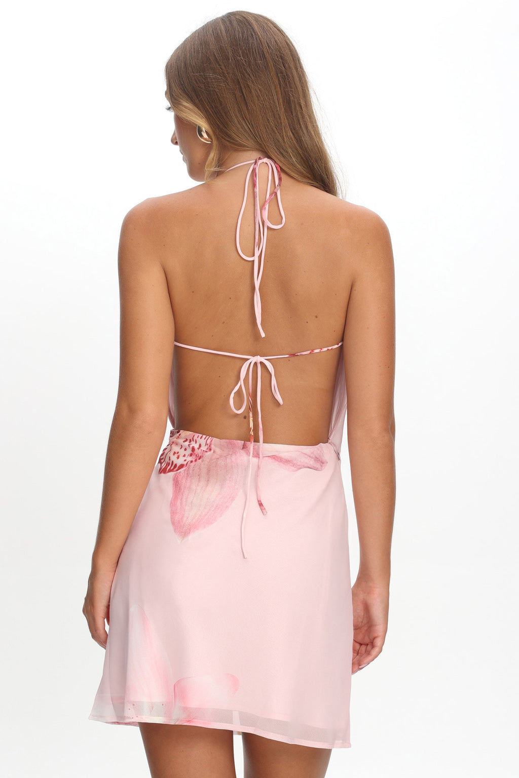 Linger Open Back Mini Dress Lily Pink by Selfie Leslie Australia