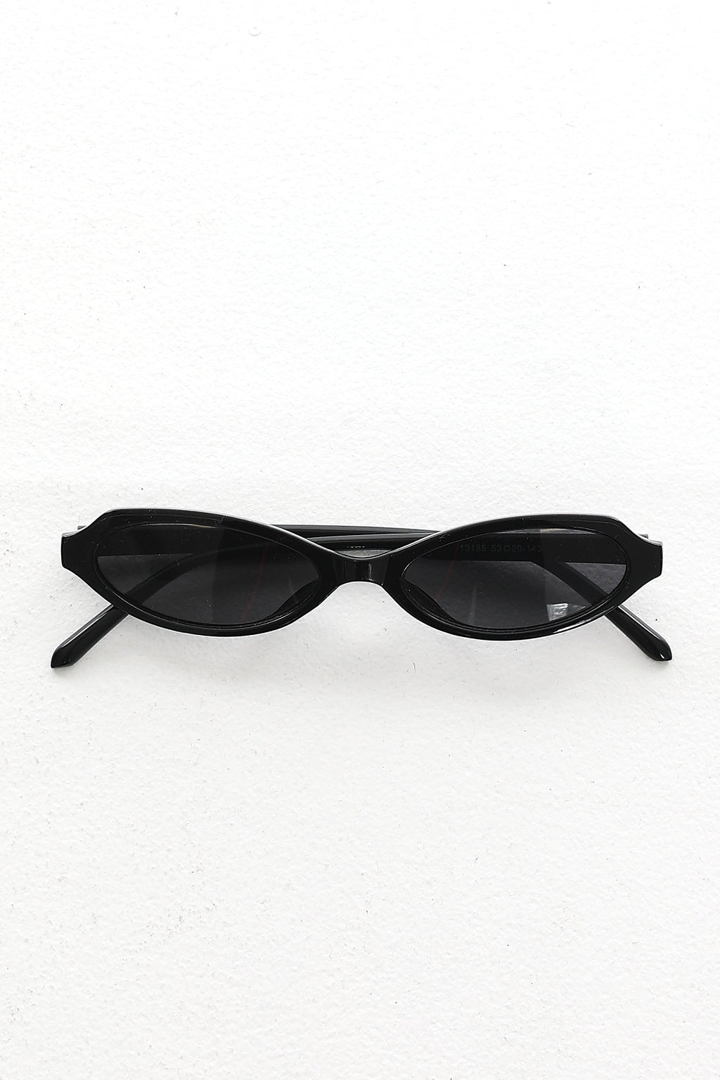 Monaco Slim Oval Sunglasses Black