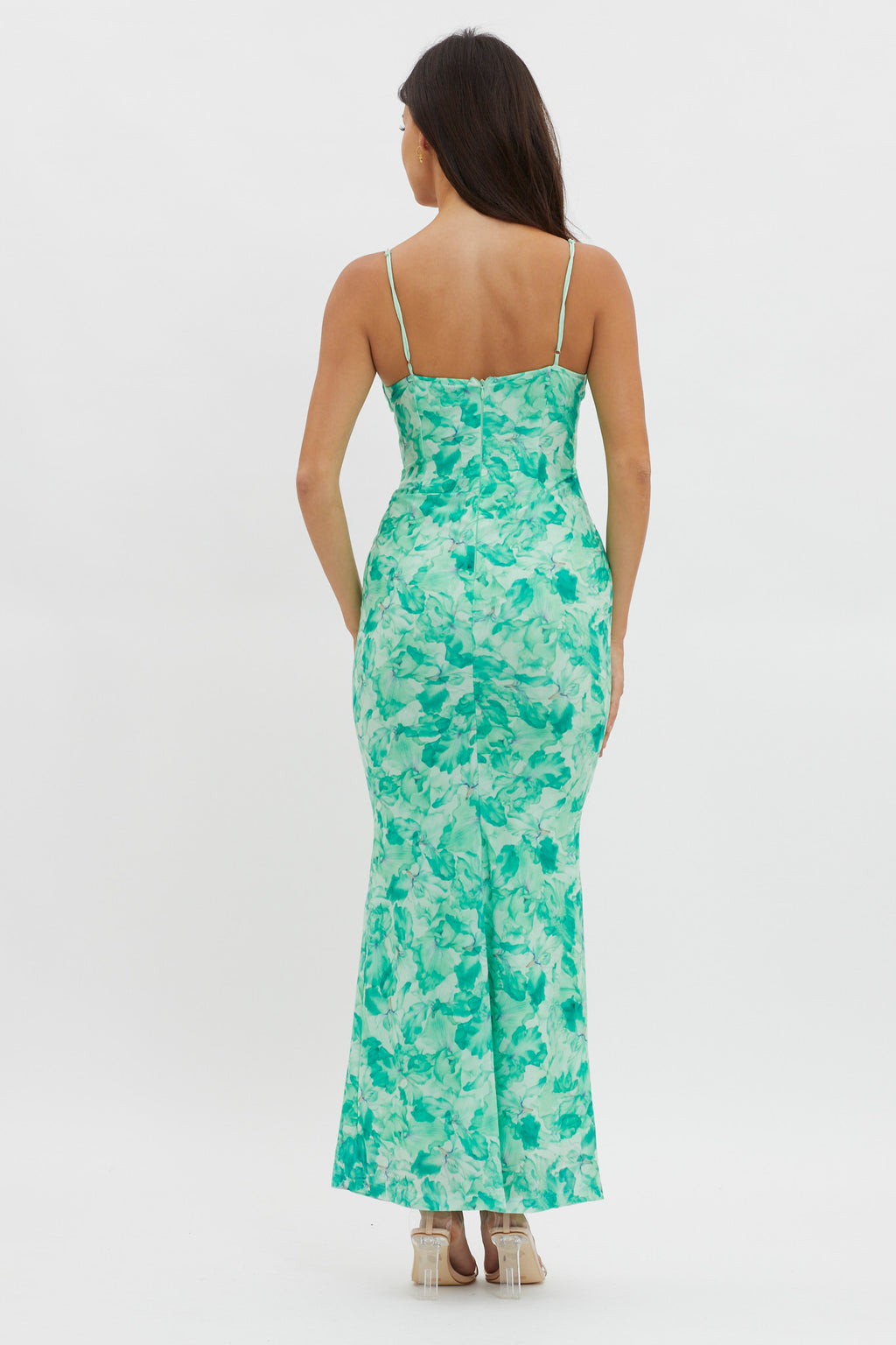 Teava Laced Waist Maxi Dress Orchid Green by Selfie Leslie Australia