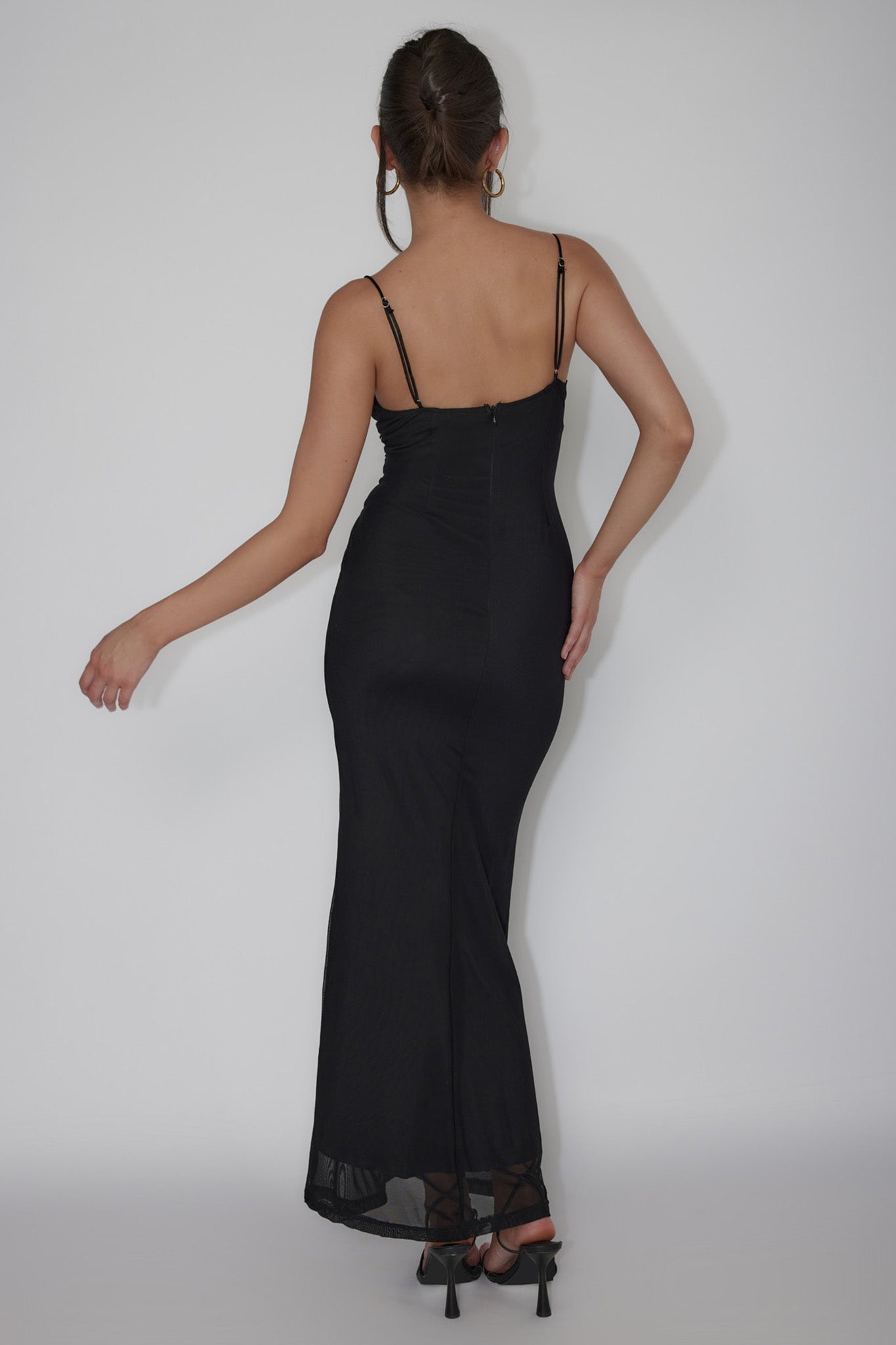 Teava Laced Waist Maxi Dress Black by Selfie Leslie Australia