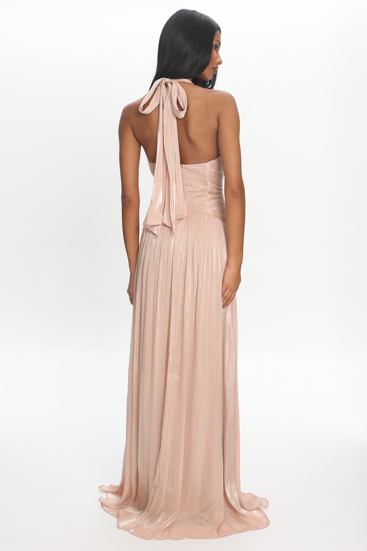 Champagne Wishes Halter Gown Champagne
