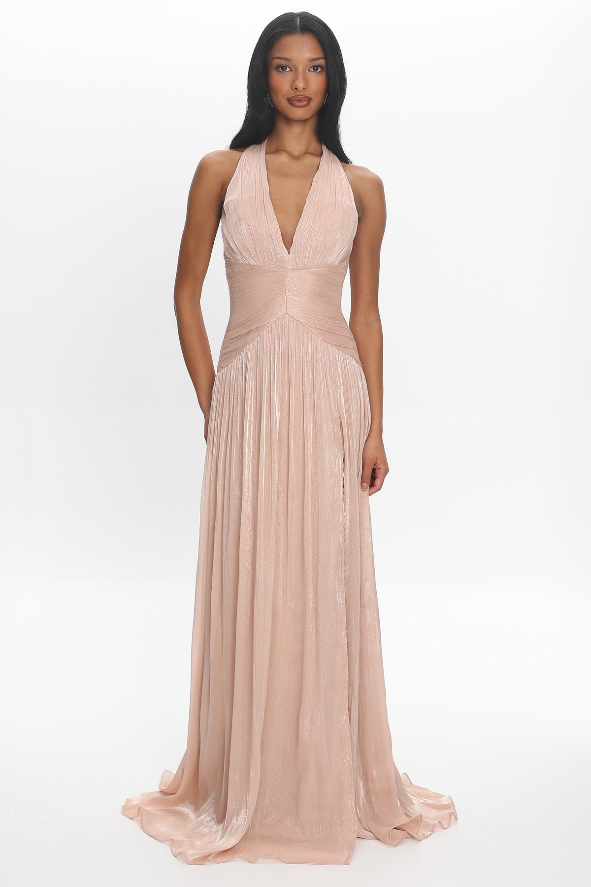Champagne Wishes Halter Gown Champagne
