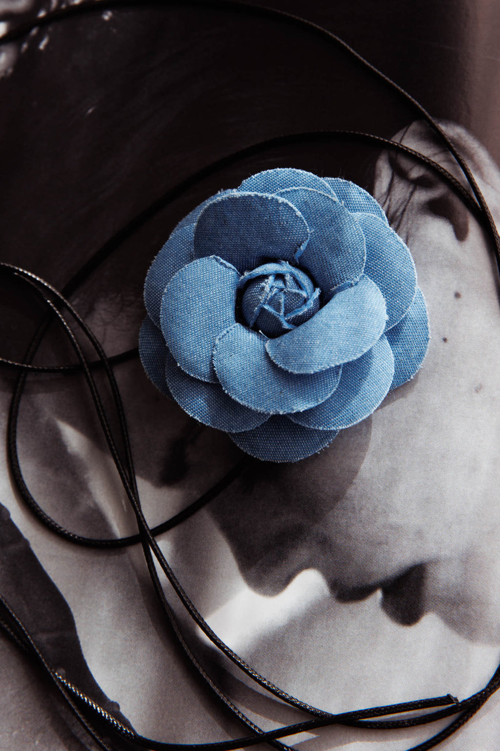Tiana Flower Choker Necklace Denim by Selfie Leslie Australia