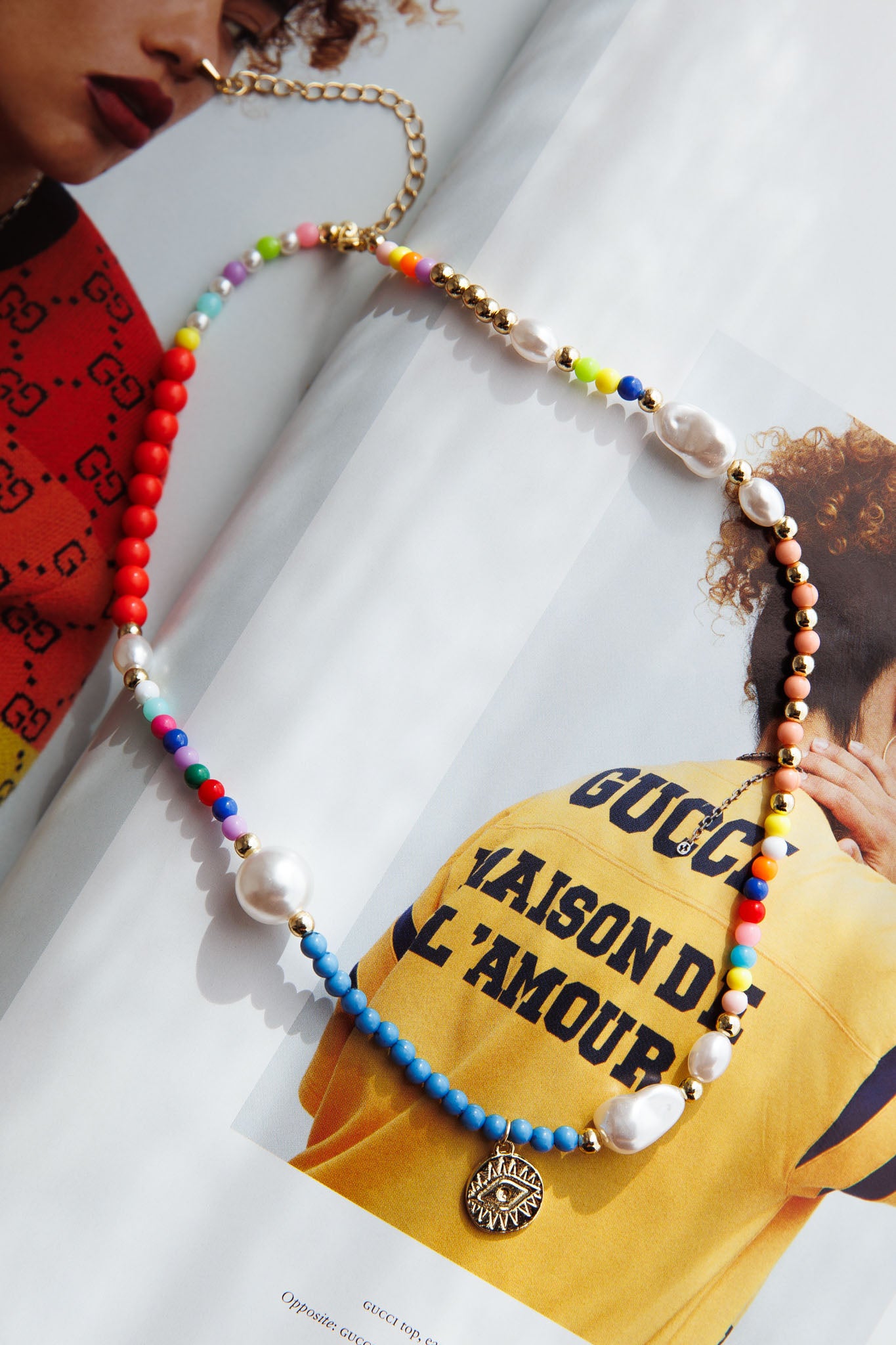 Demi Beaded Necklace Multi by Selfie Leslie Australia