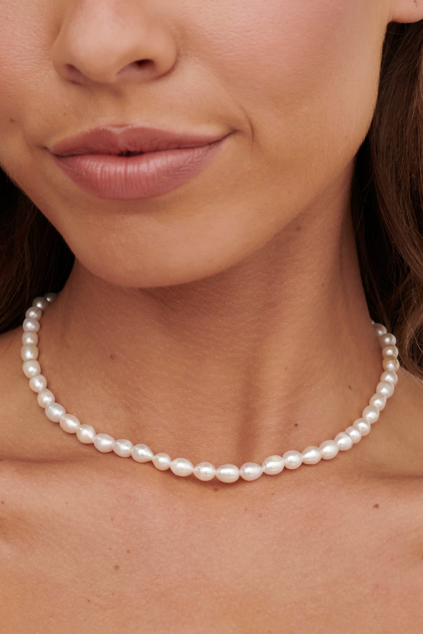 Bonita Pearl Strand Necklace Gold by Selfie Leslie Australia