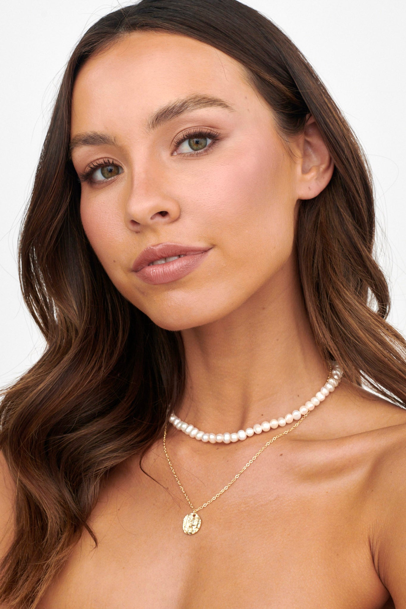 Nikita Pearl & Pendant Multi-Strand Necklace Gold by Selfie Leslie Australia