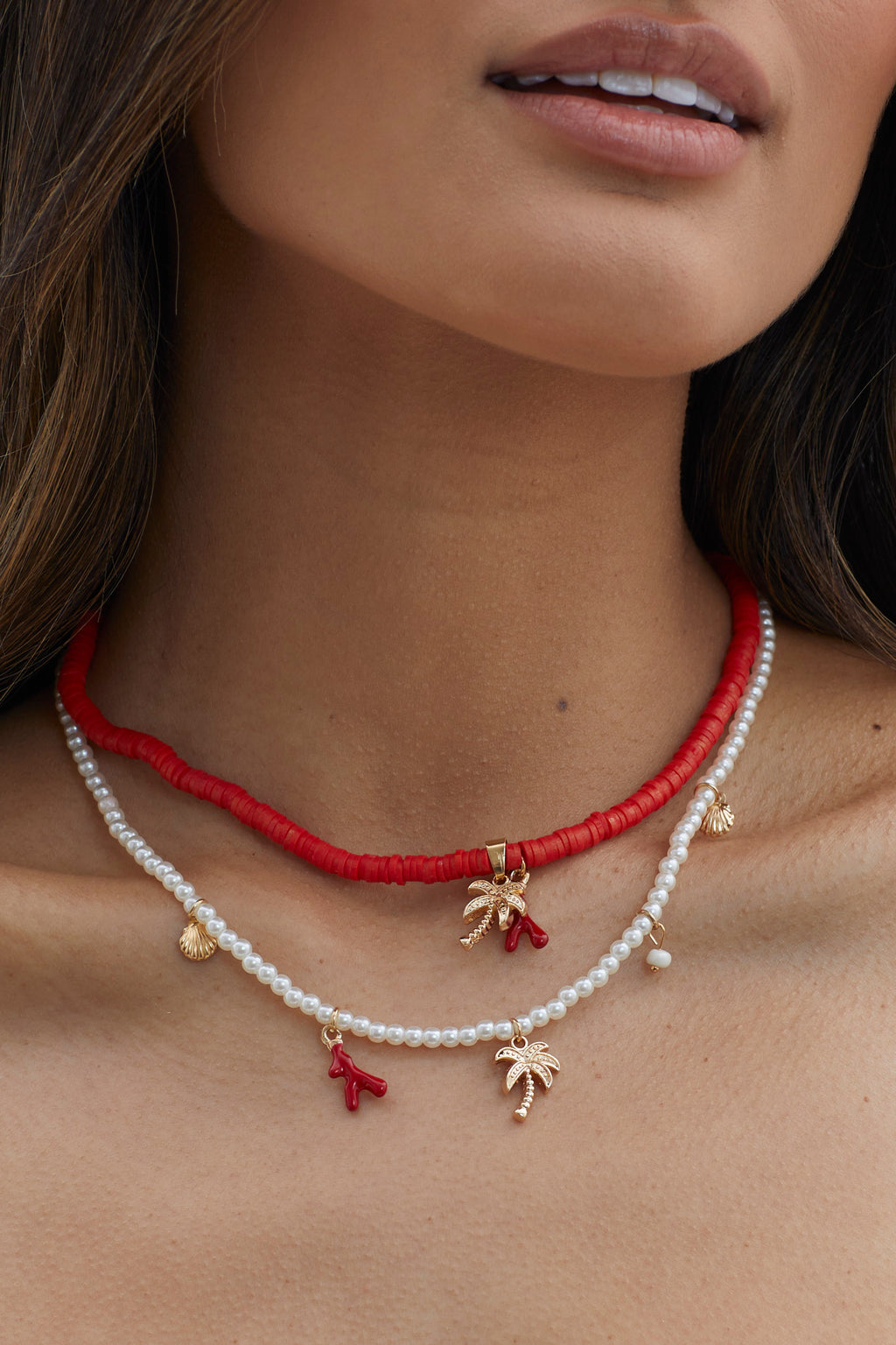 Tahiti Sunset Pearl Beach Necklace Gold by Selfie Leslie Australia