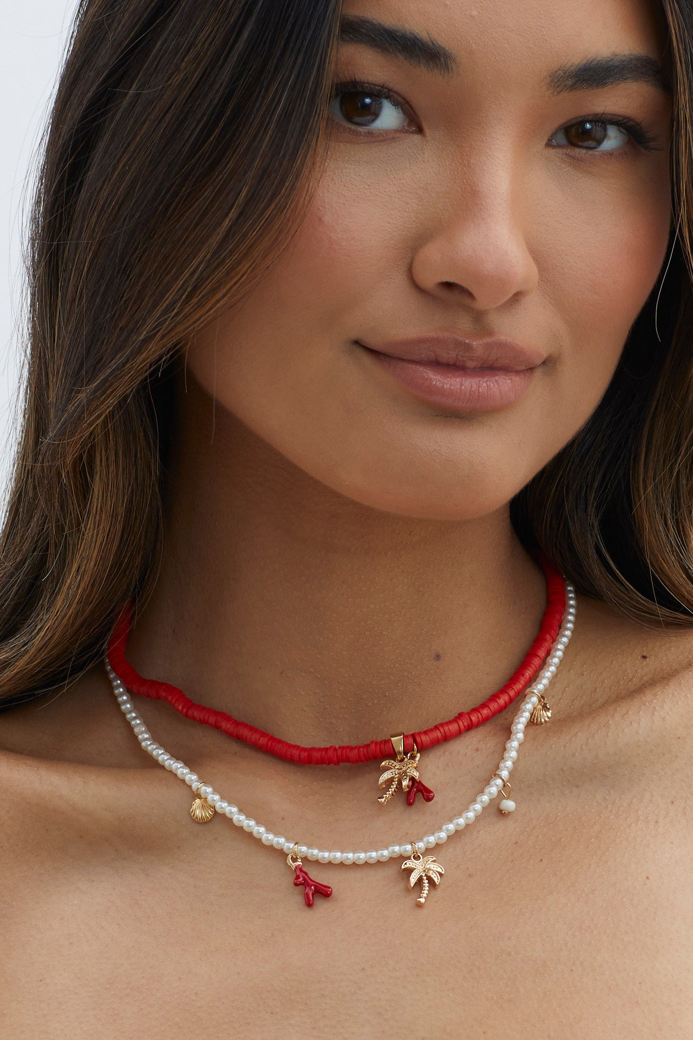 Tahiti Sunset Pearl Beach Necklace Gold by Selfie Leslie Australia