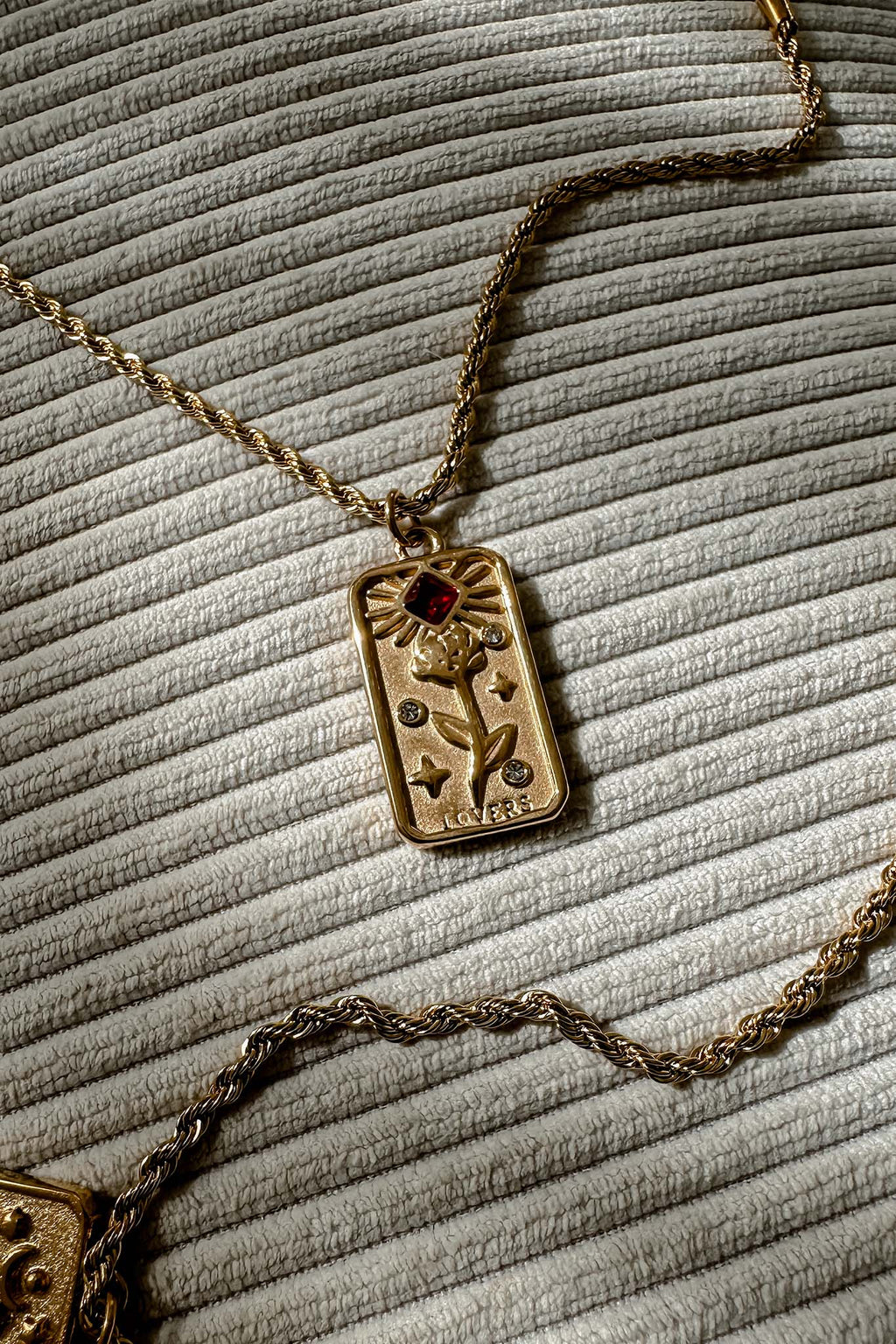 Ida Rope Chain Pendant Necklace Gold by Selfie Leslie Australia
