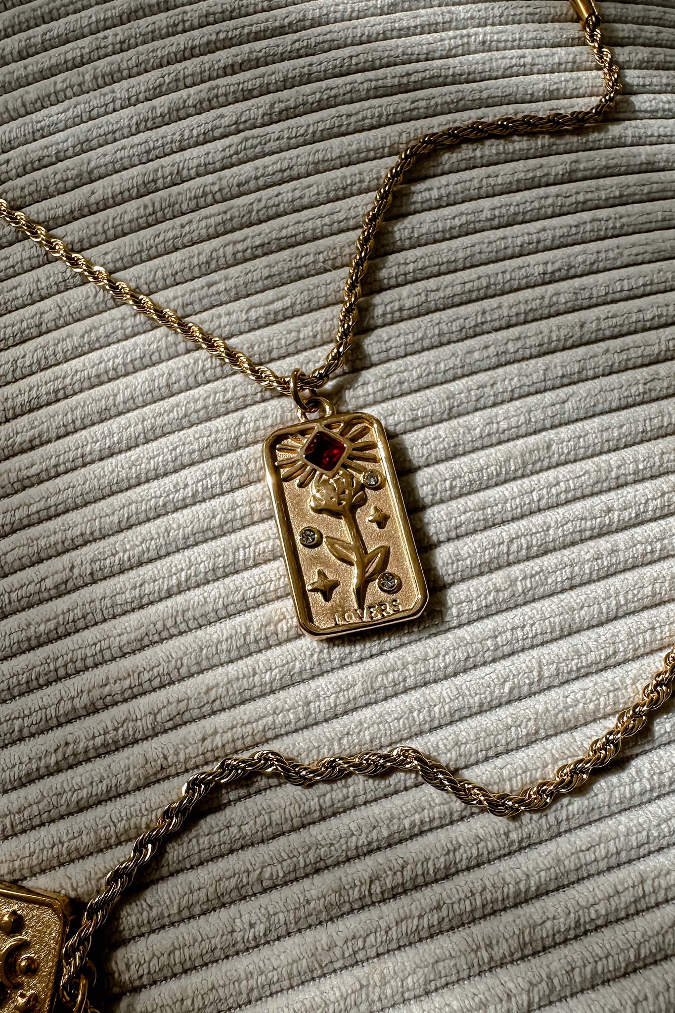 Ida Rope Chain Pendant Necklace Gold by Selfie Leslie Australia