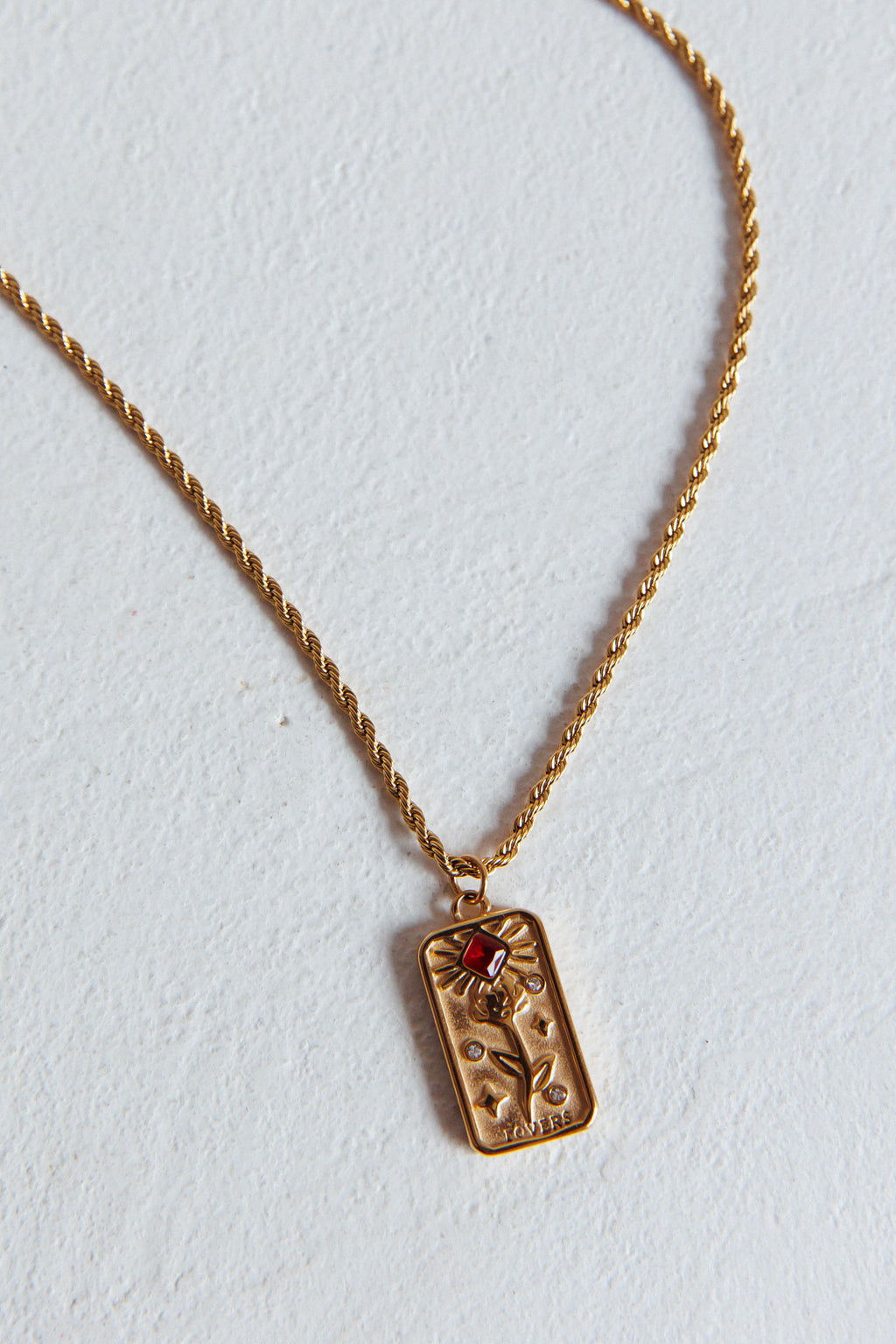 Ida Rope Chain Pendant Necklace Gold by Selfie Leslie Australia
