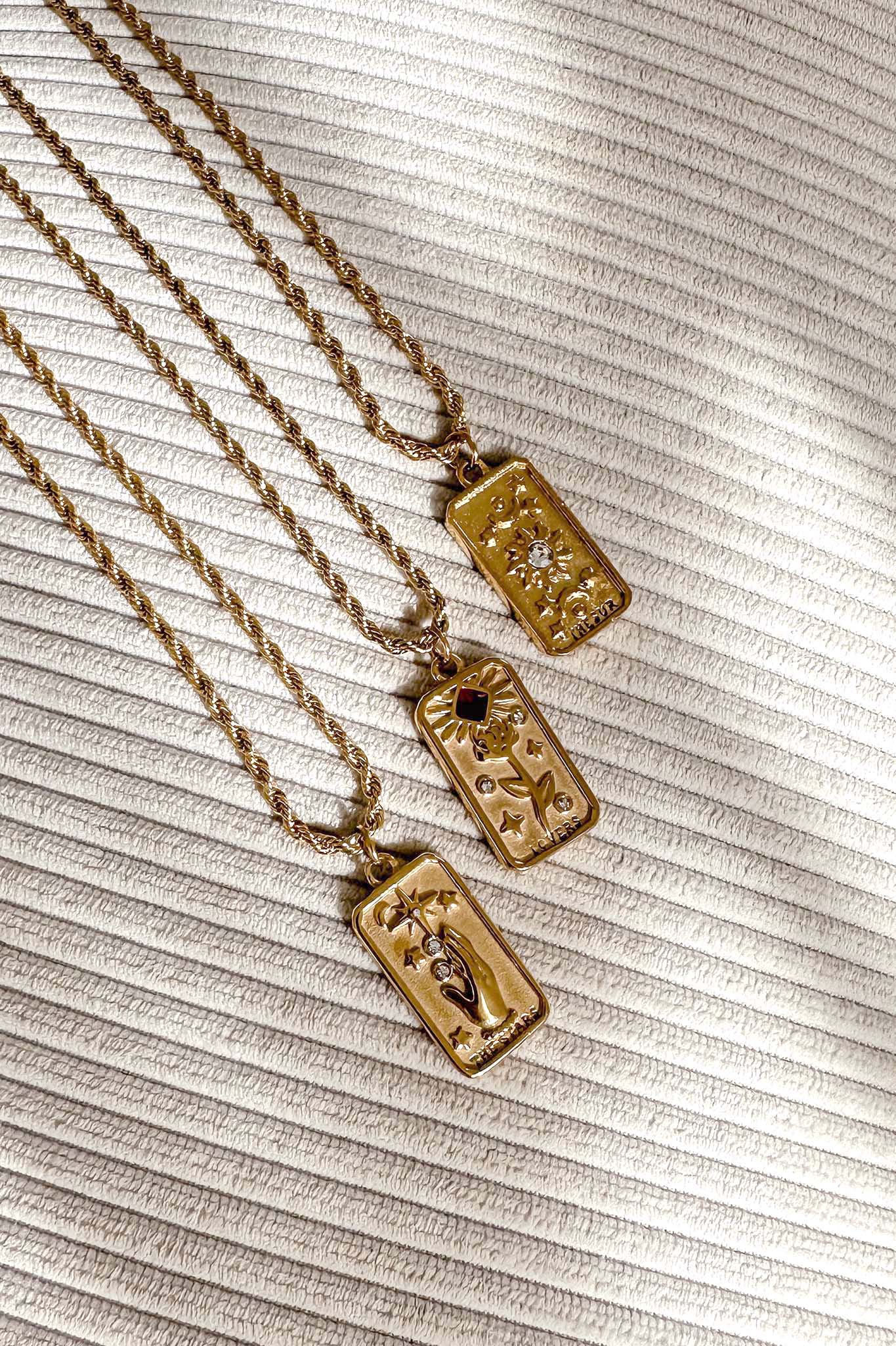 The Stars Rhinestone Pendant Necklace Gold by Selfie Leslie Australia