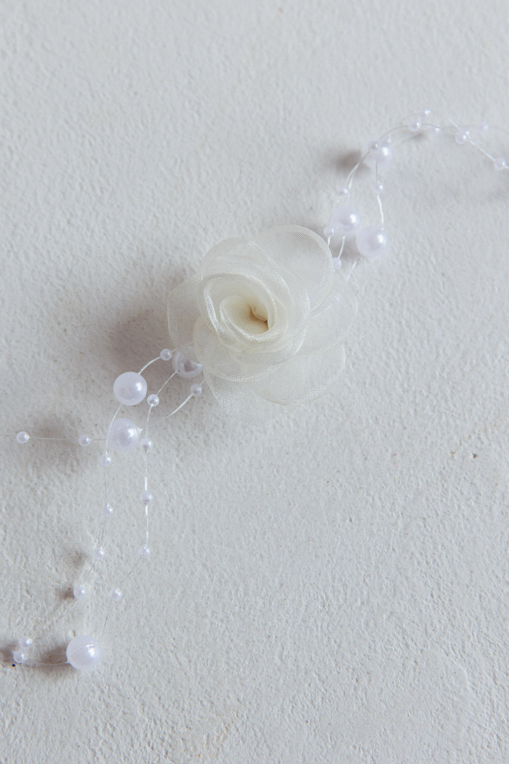 Magic Moments Chiffon Rose Choker Necklace Pearl by Selfie Leslie Australia