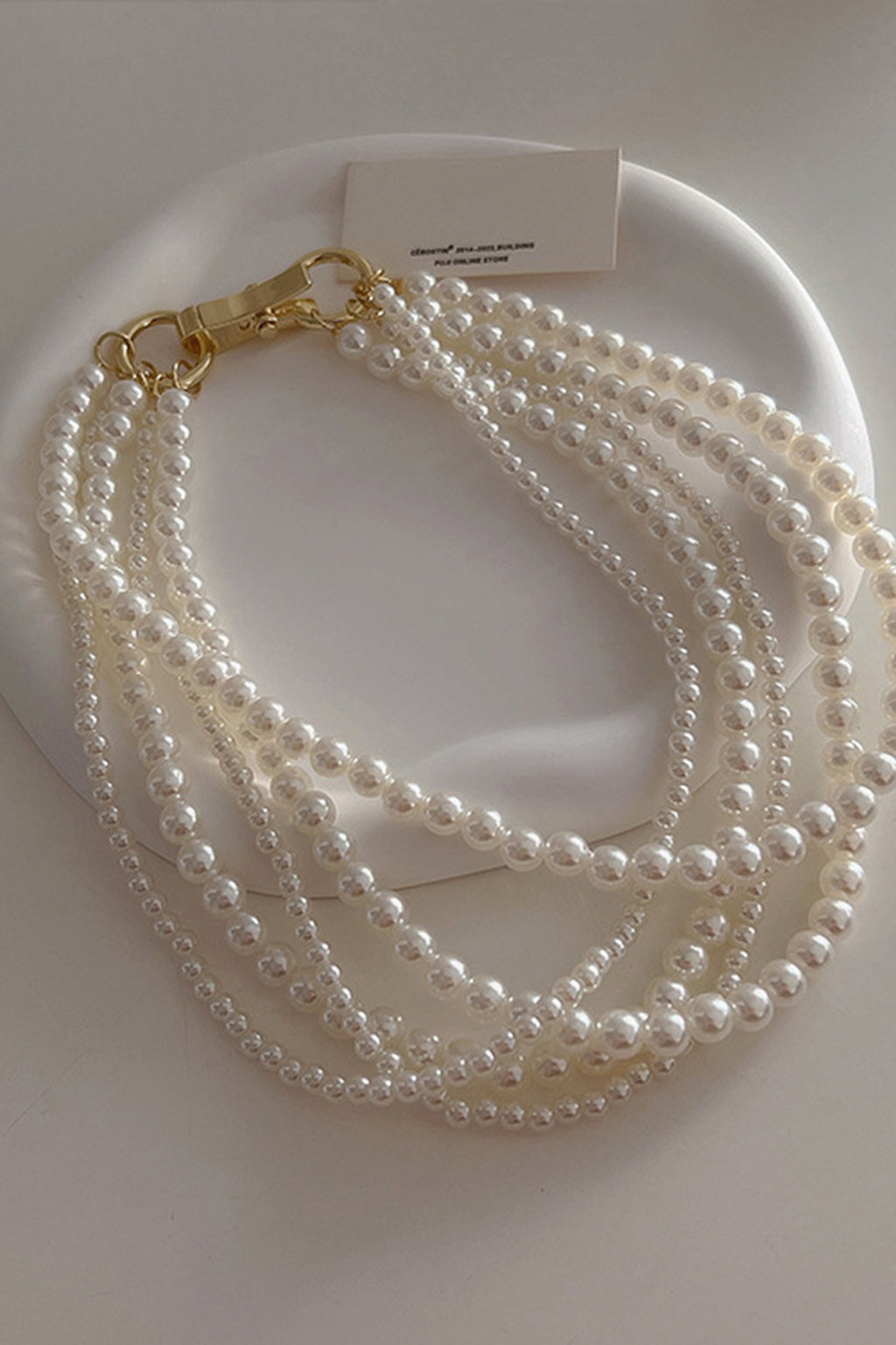 Giselle Pearl Necklace Gold by Selfie Leslie Australia