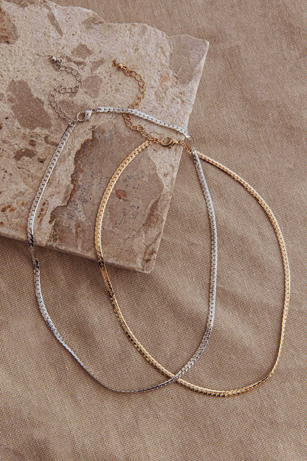 Dannielle Flat Link Chain Set Two-Tone Mixed by Selfie Leslie Australia