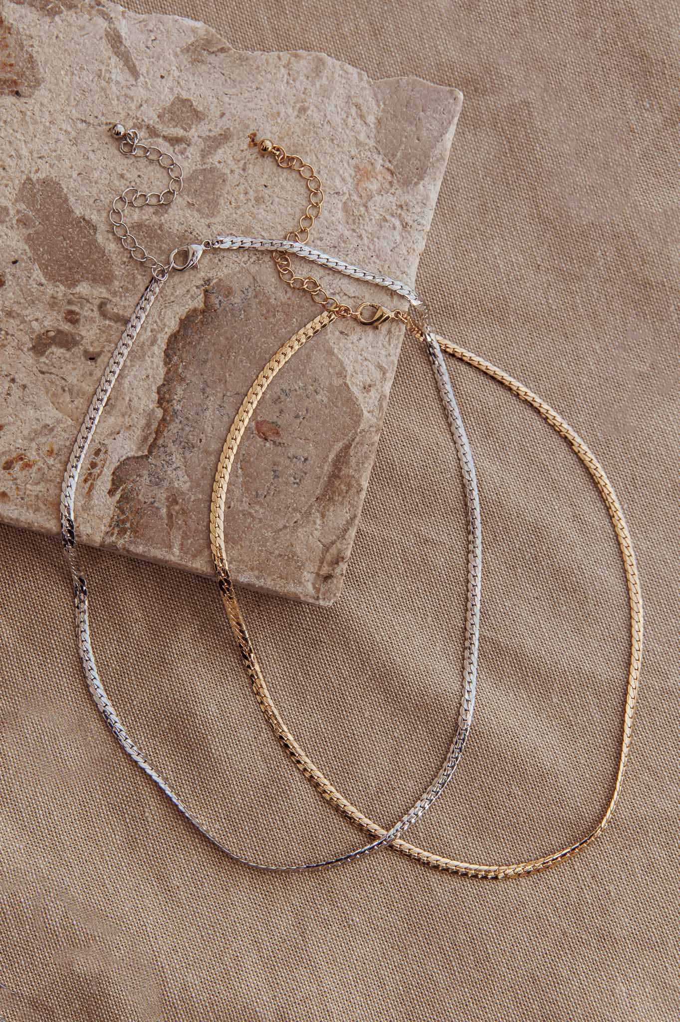 Dannielle Flat Link Chain Set Two-Tone Mixed by Selfie Leslie Australia