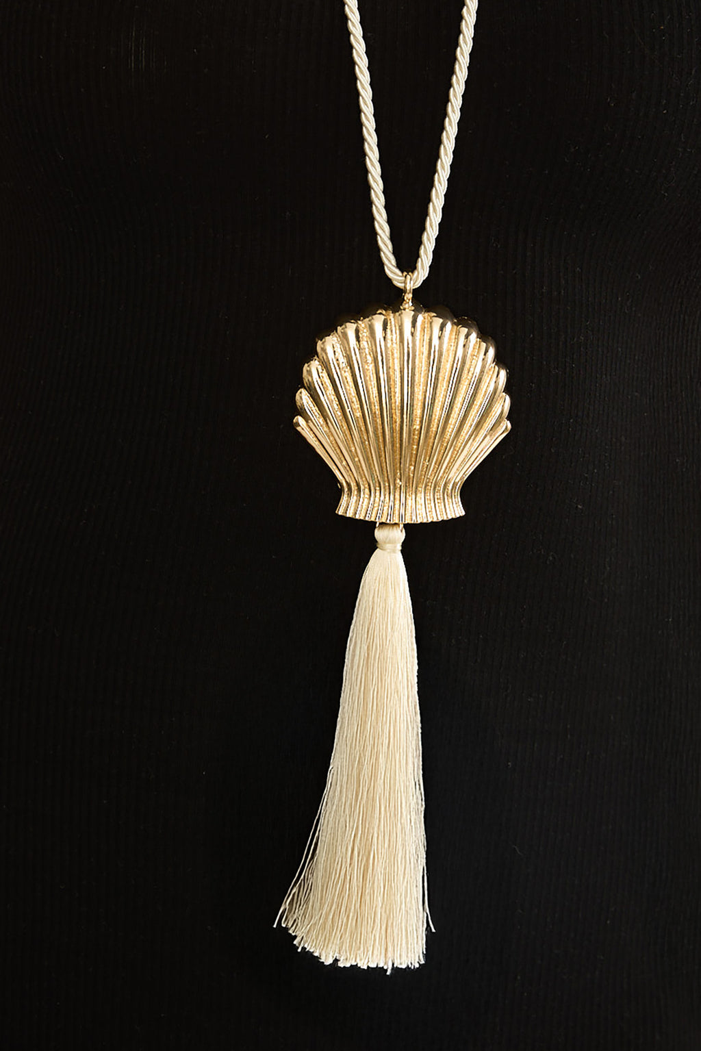 Fioren Shell Tassel Necklace Gold/Ivory by Selfie Leslie Australia