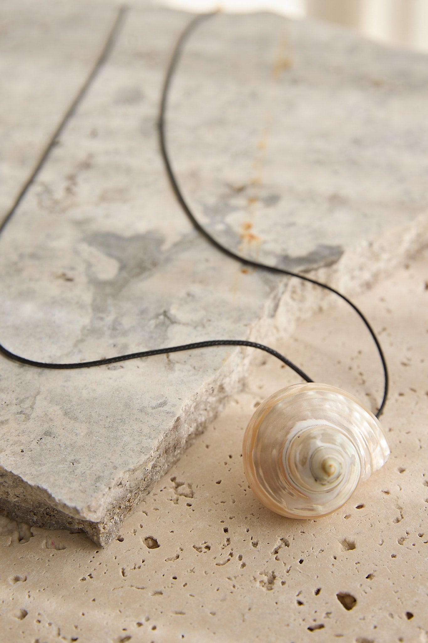 Krista Long Pendant Necklace Ivory Shell by Selfie Leslie Australia