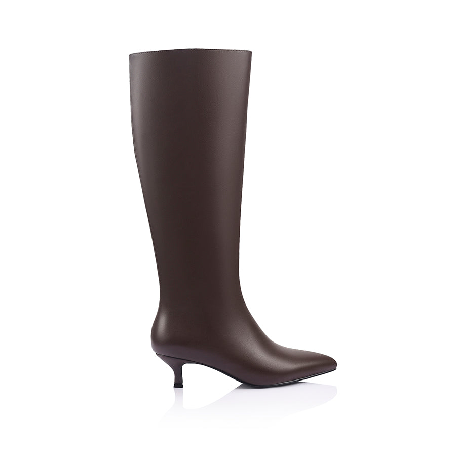 VERALI Olive Knee High Boots Chocolate