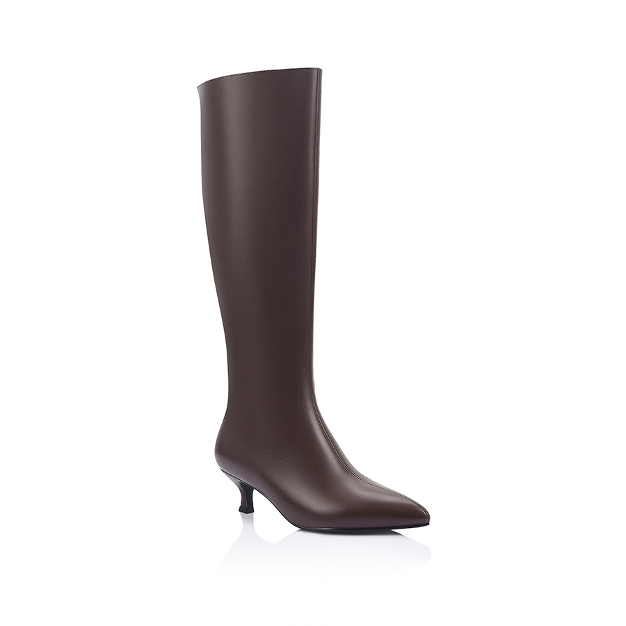 VERALI Olive Knee High Boots Chocolate