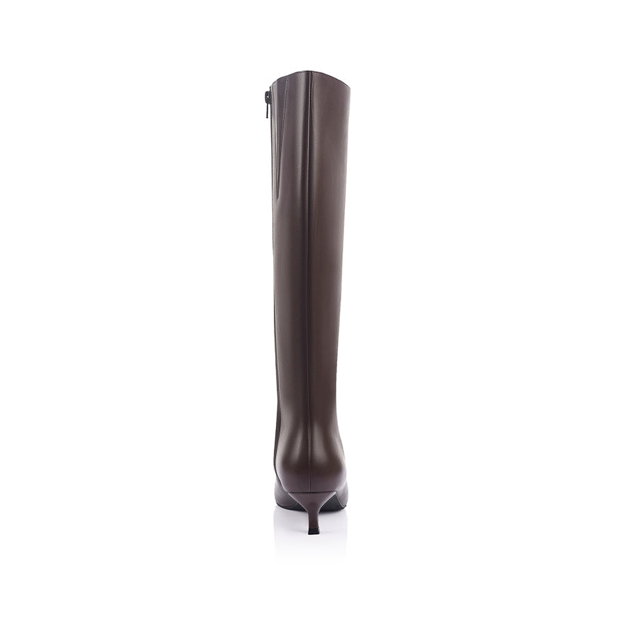 VERALI Olive Knee High Boots Chocolate