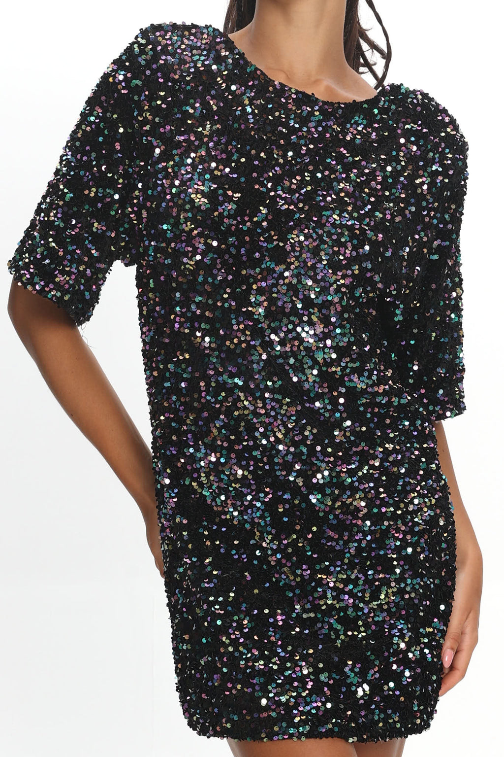 Miramar Backless Sequin Dress Black Multi by Selfie Leslie Australia