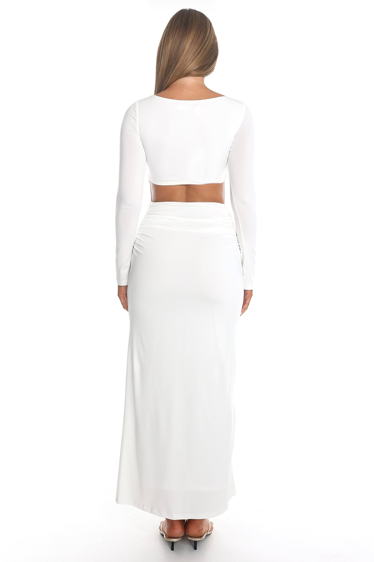 Emmalina Keyhole Bust Maxi Dress White