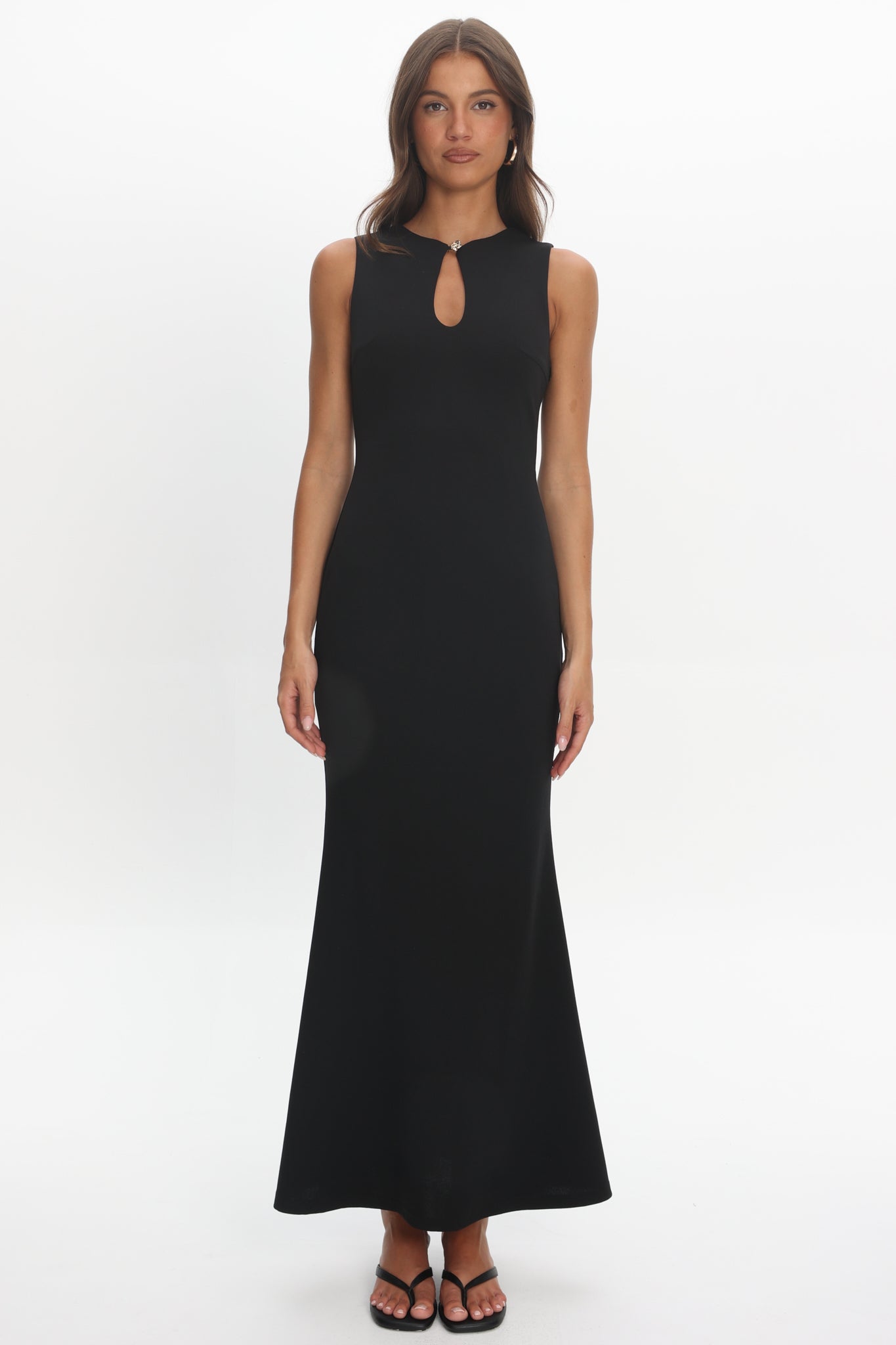 Capucine Key Hole Bust Maxi Dress Black by Selfie Leslie Australia