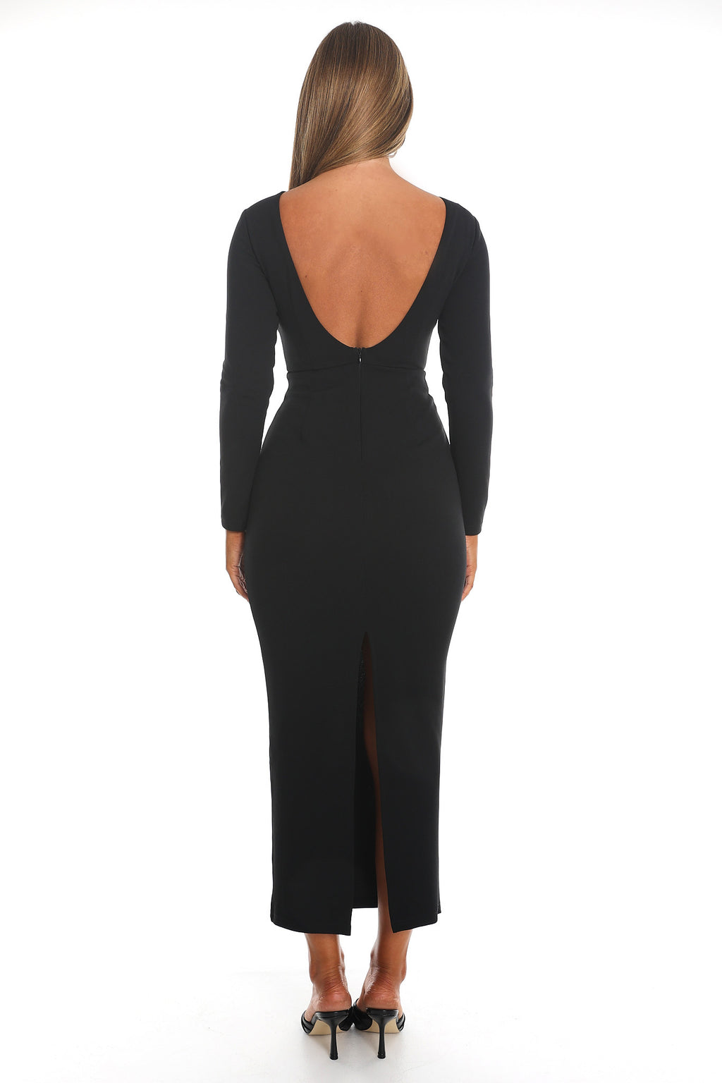 Capucine Key Hole Bust Maxi Dress Black