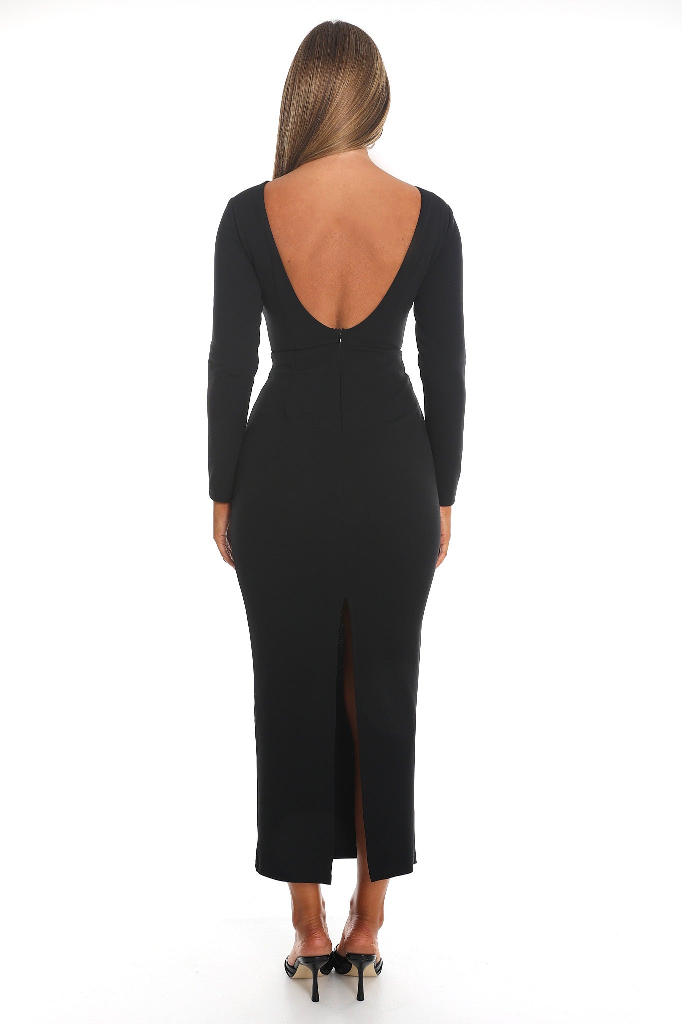 Capucine Key Hole Bust Maxi Dress Black