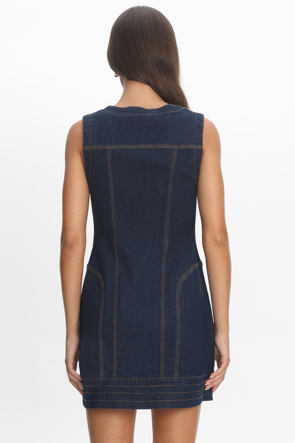 She's From Texas Zipper Front Mini Dress Indigo by Selfie Leslie Australia