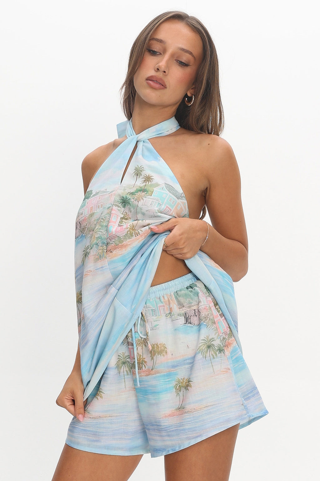 Cape Retreat Drawstring Shorts Blue