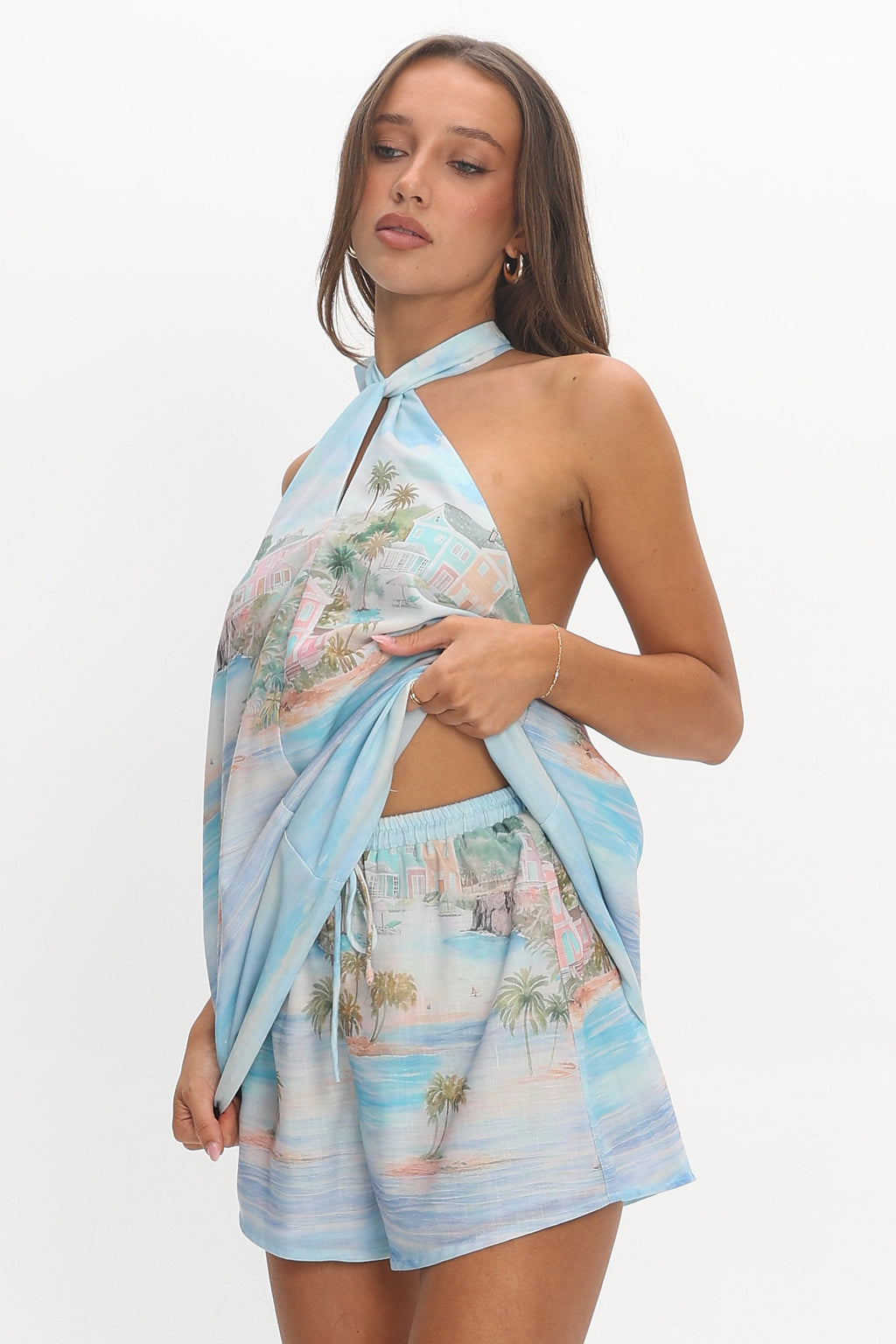 Cape Retreat Drawstring Shorts Blue
