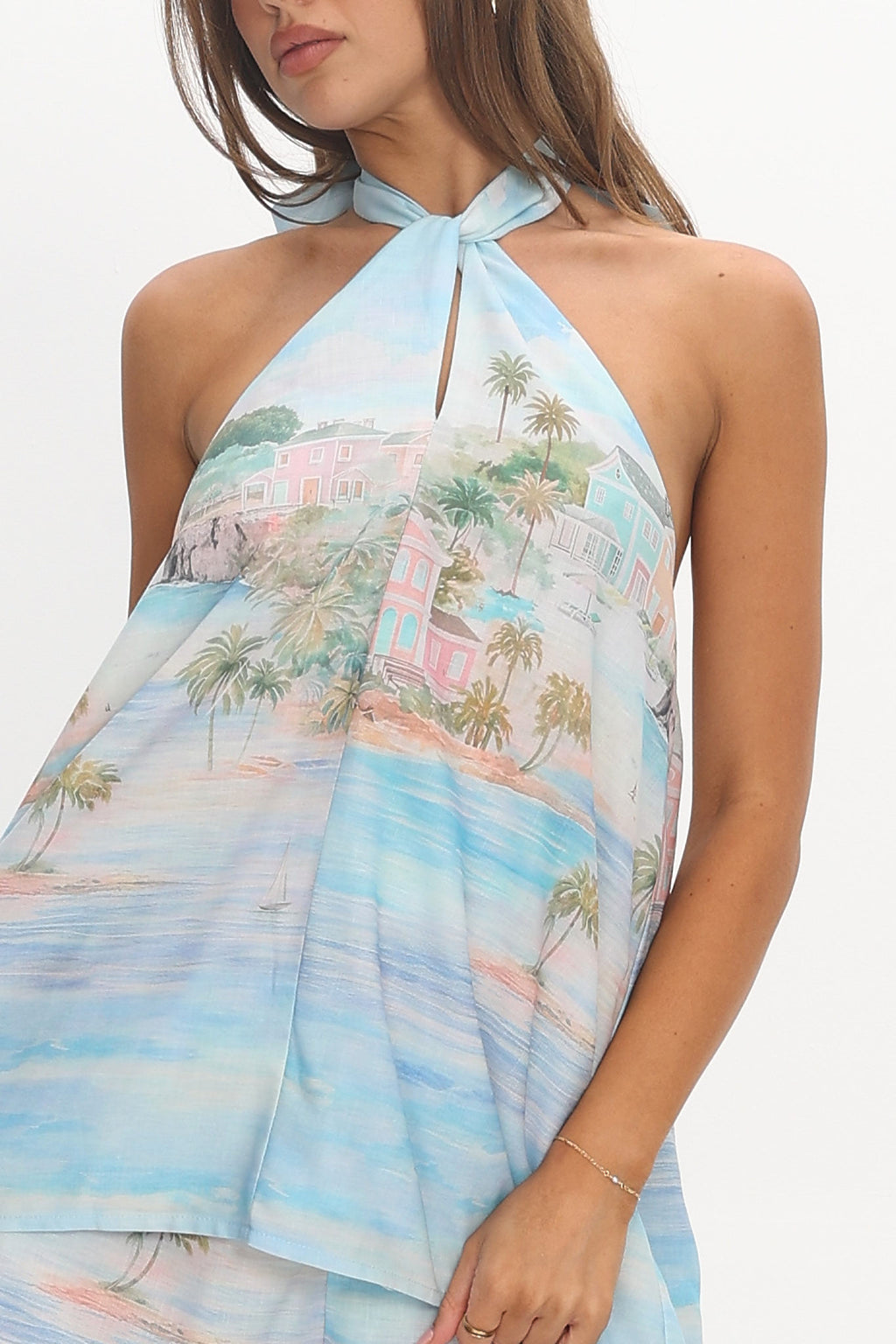 Cape Retreat Halter Top Blue