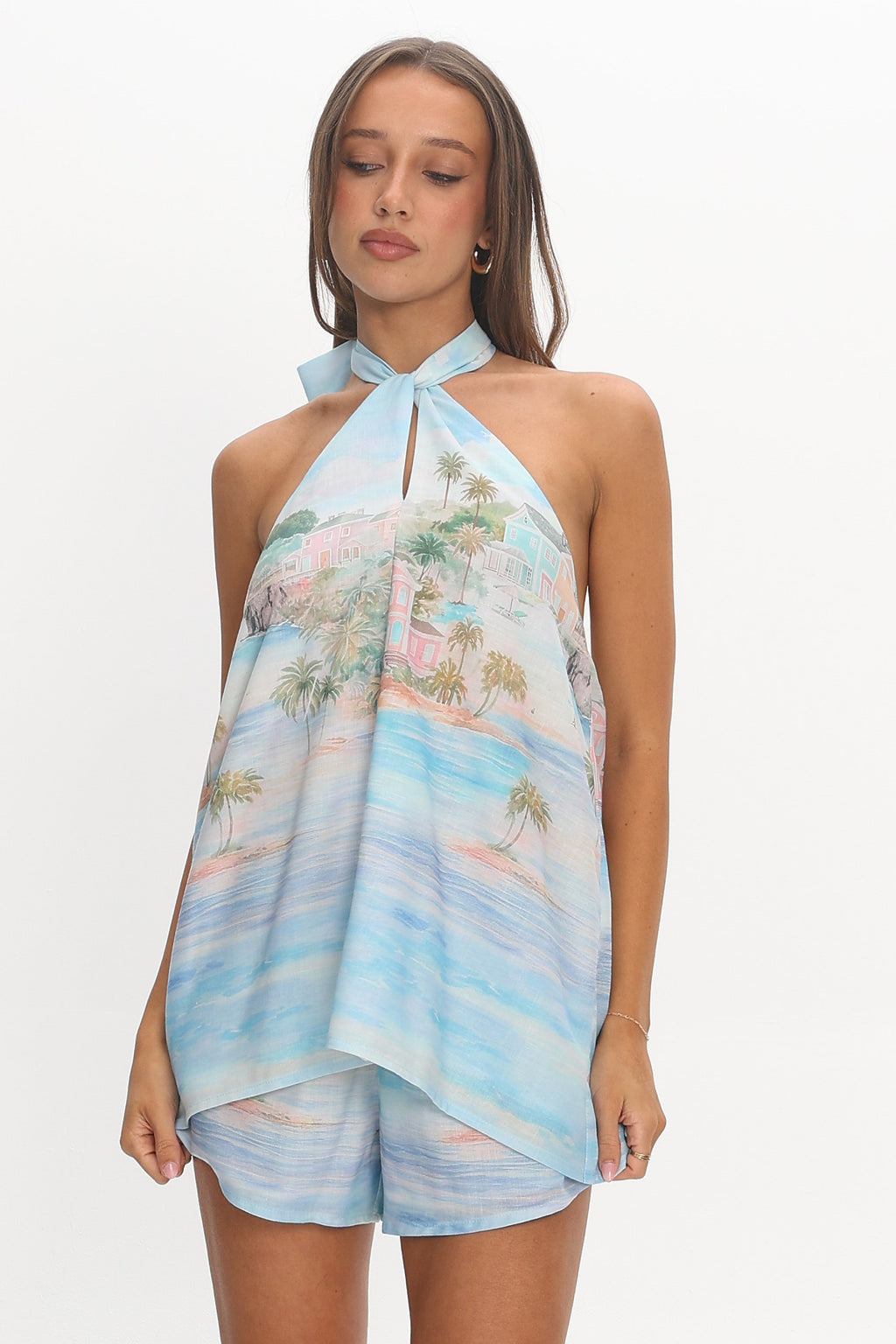 Cape Retreat Halter Top Blue