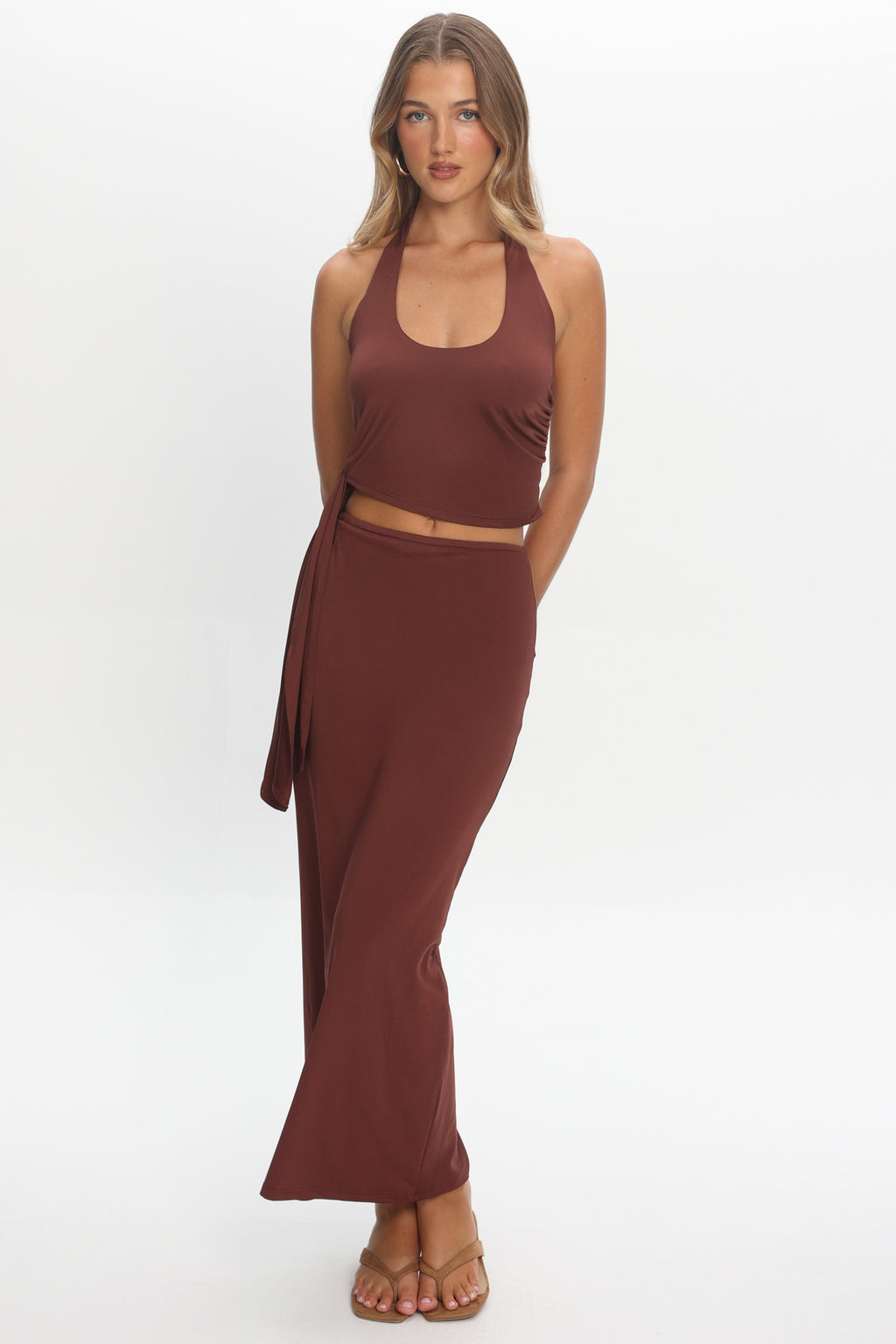 Perez Bodycon Maxi Skirt Wine by Selfie Leslie Australia