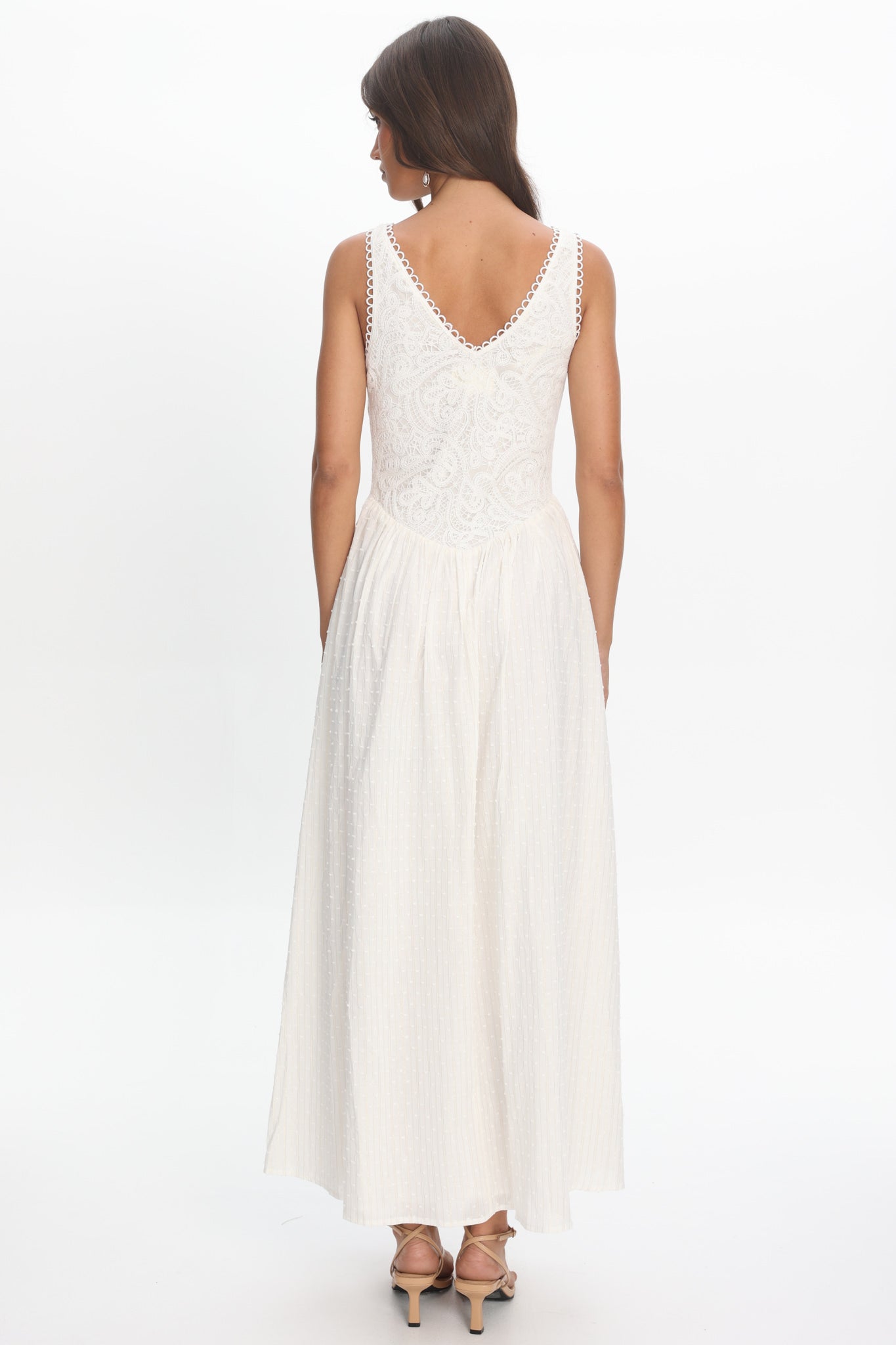 Siena Lace Bodice Maxi Dress White by Selfie Leslie Australia