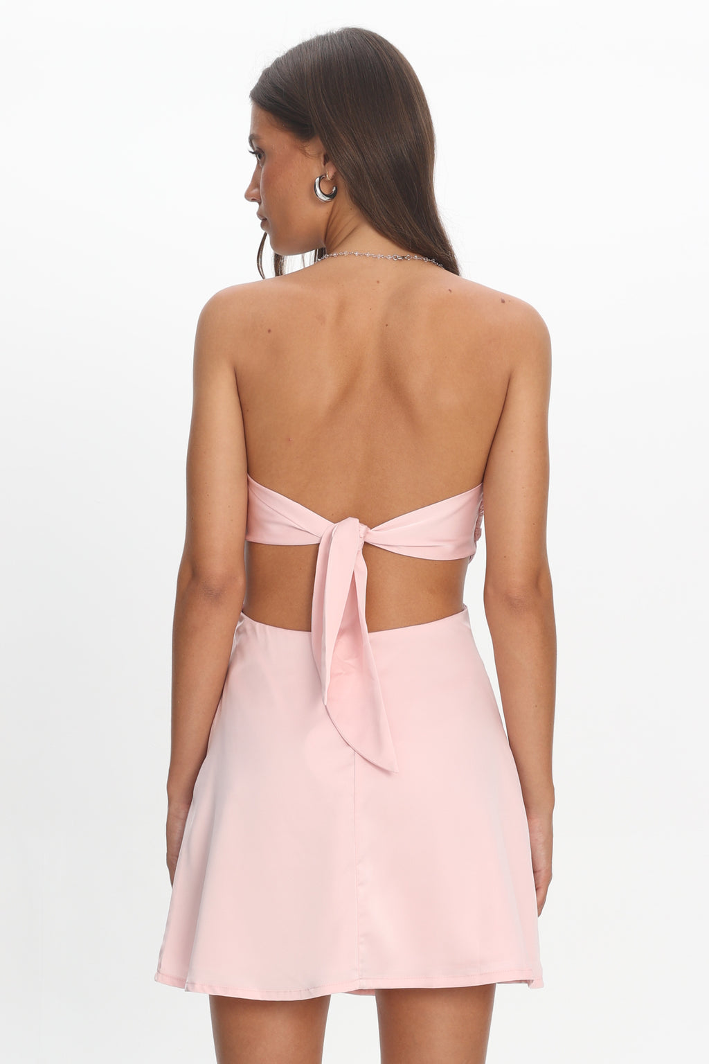 Keke Bead Strap Cut-Out Mini Dress Blush by Selfie Leslie Australia