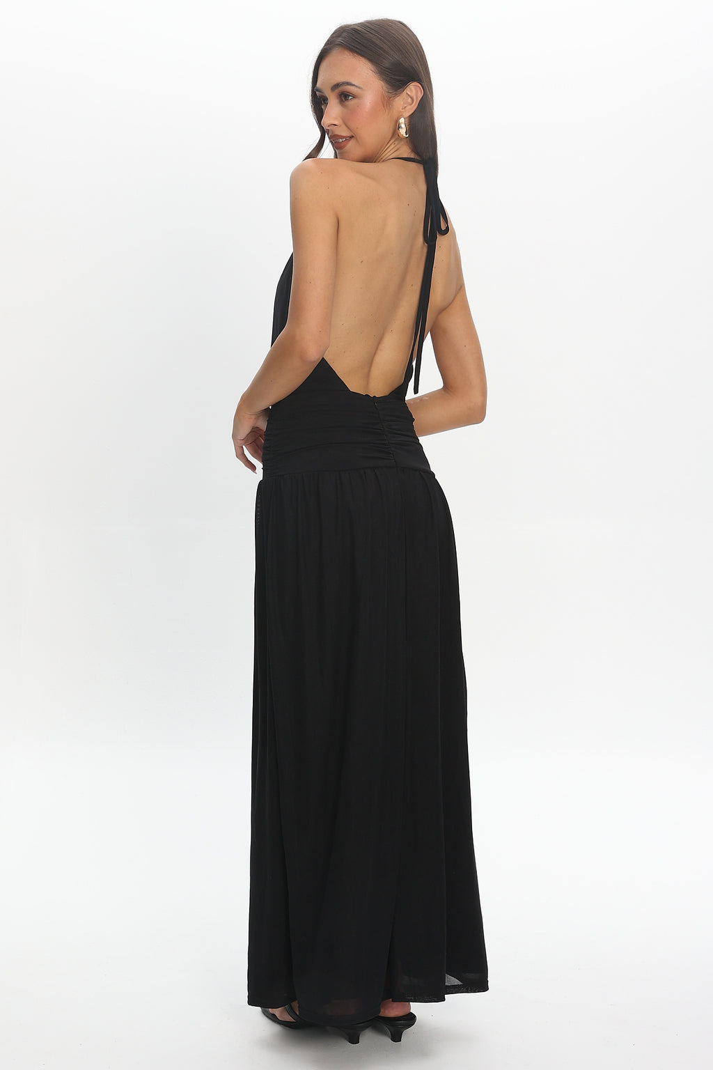 Free Spirit Halter Maxi Dress Black