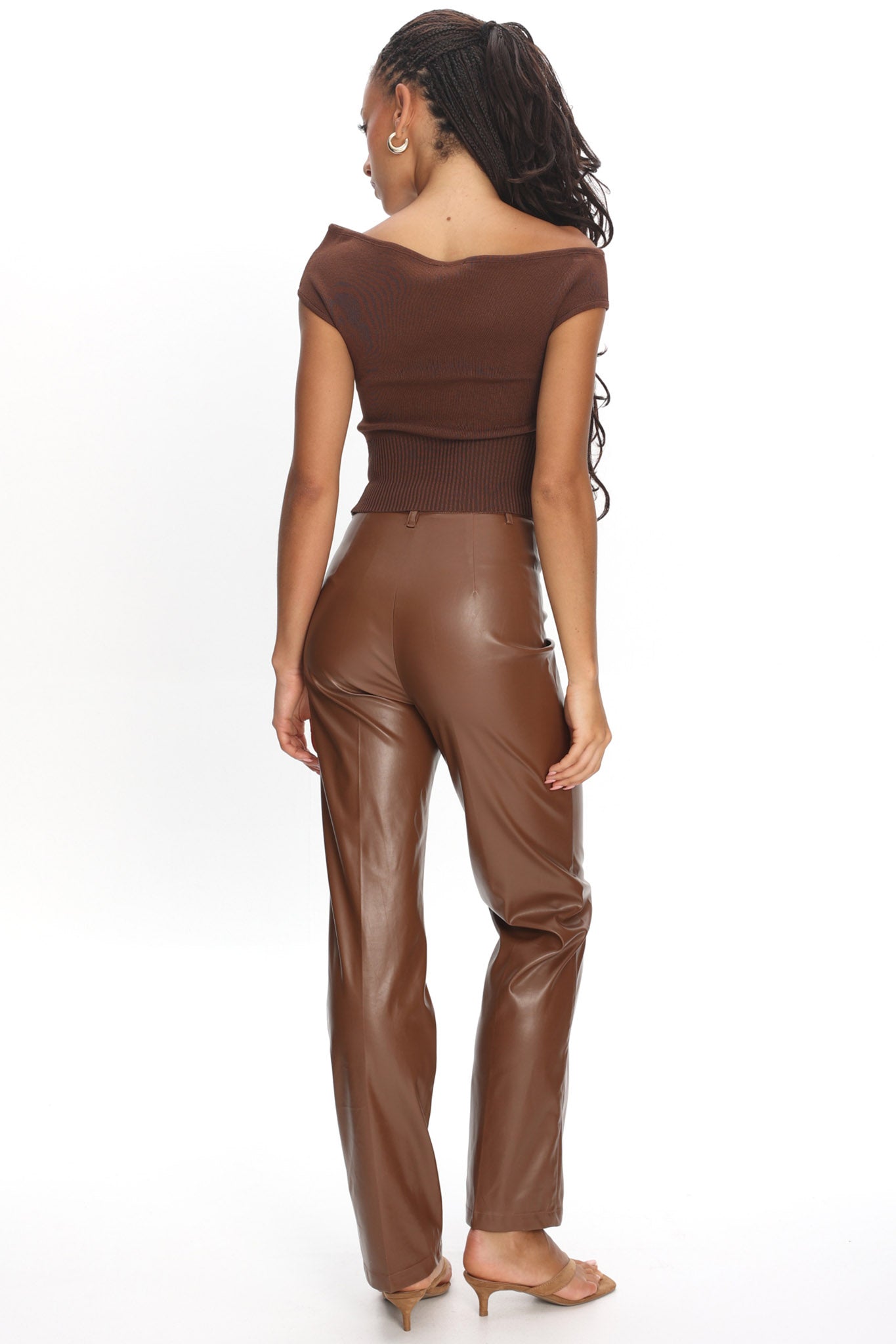 Renza Knit Top Chocolate