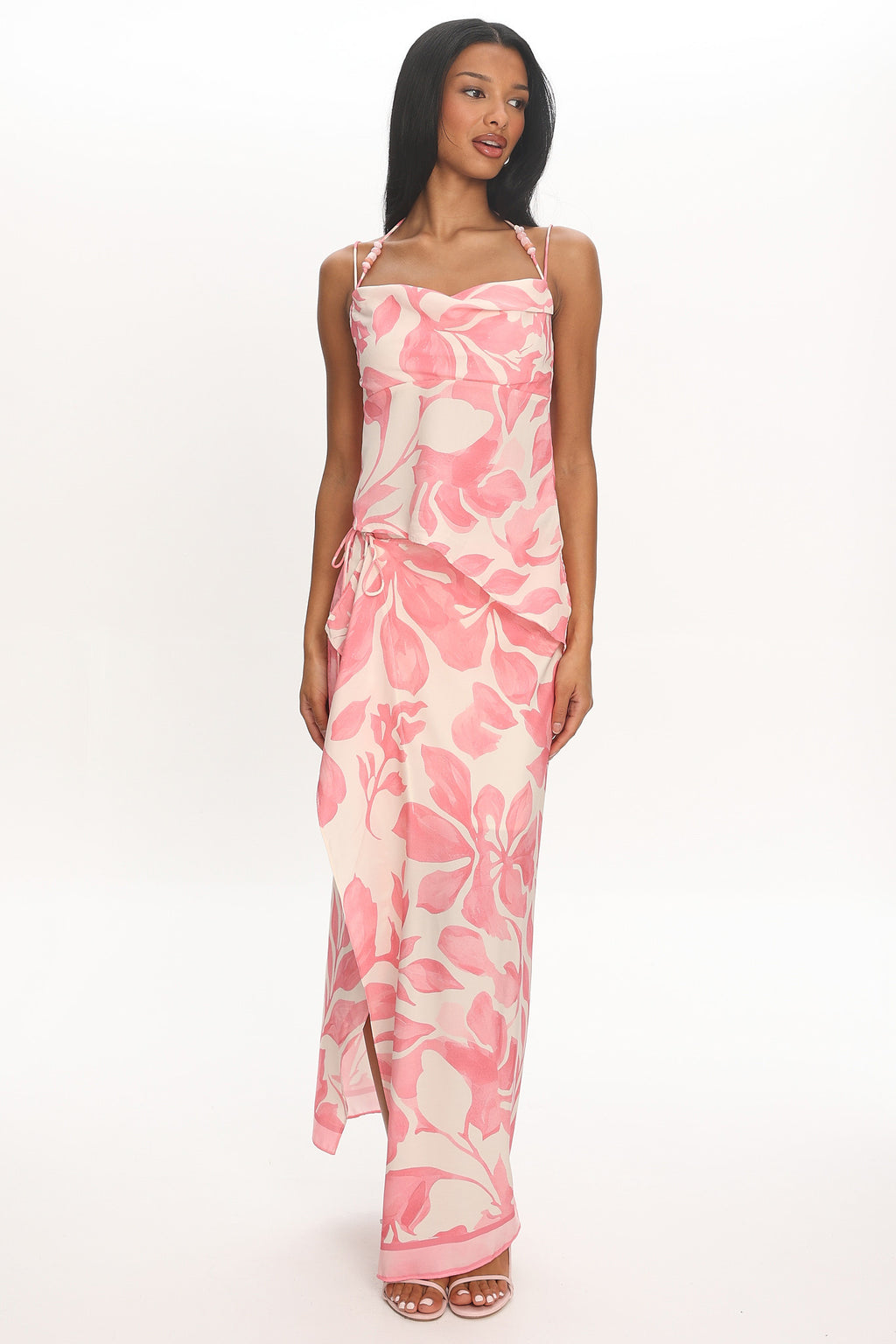 Azumi Wrap Maxi Skirt Pink