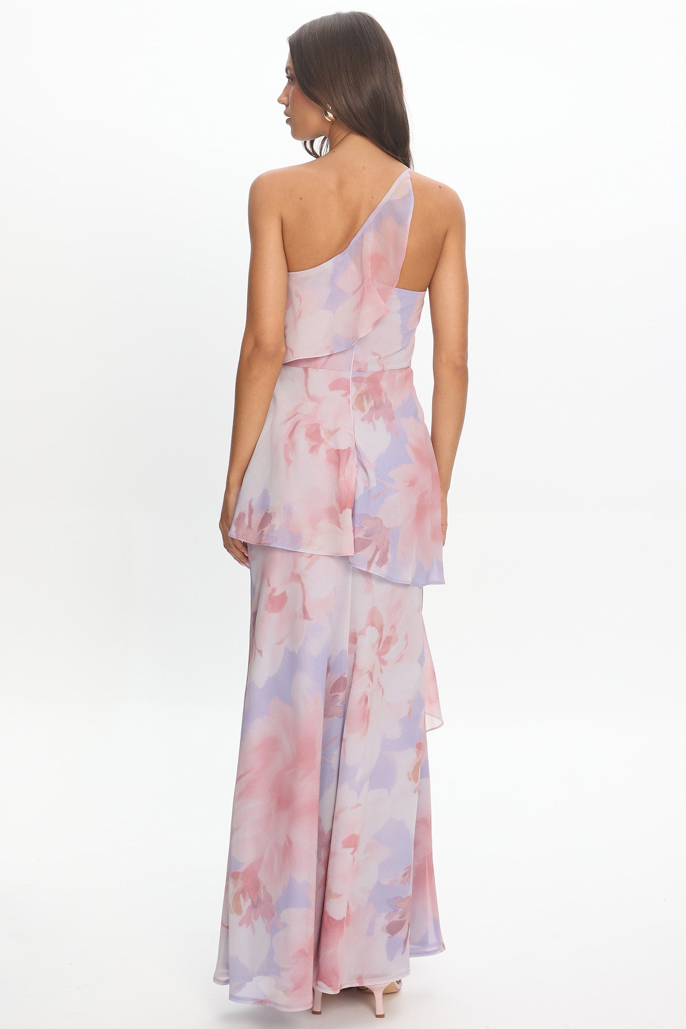 Aralia One Shoulder Maxi Dress Lilac