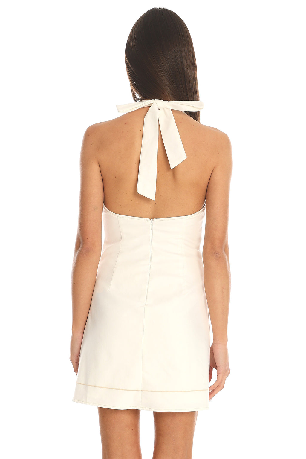 Laguna St Halter Mini Dress Off White