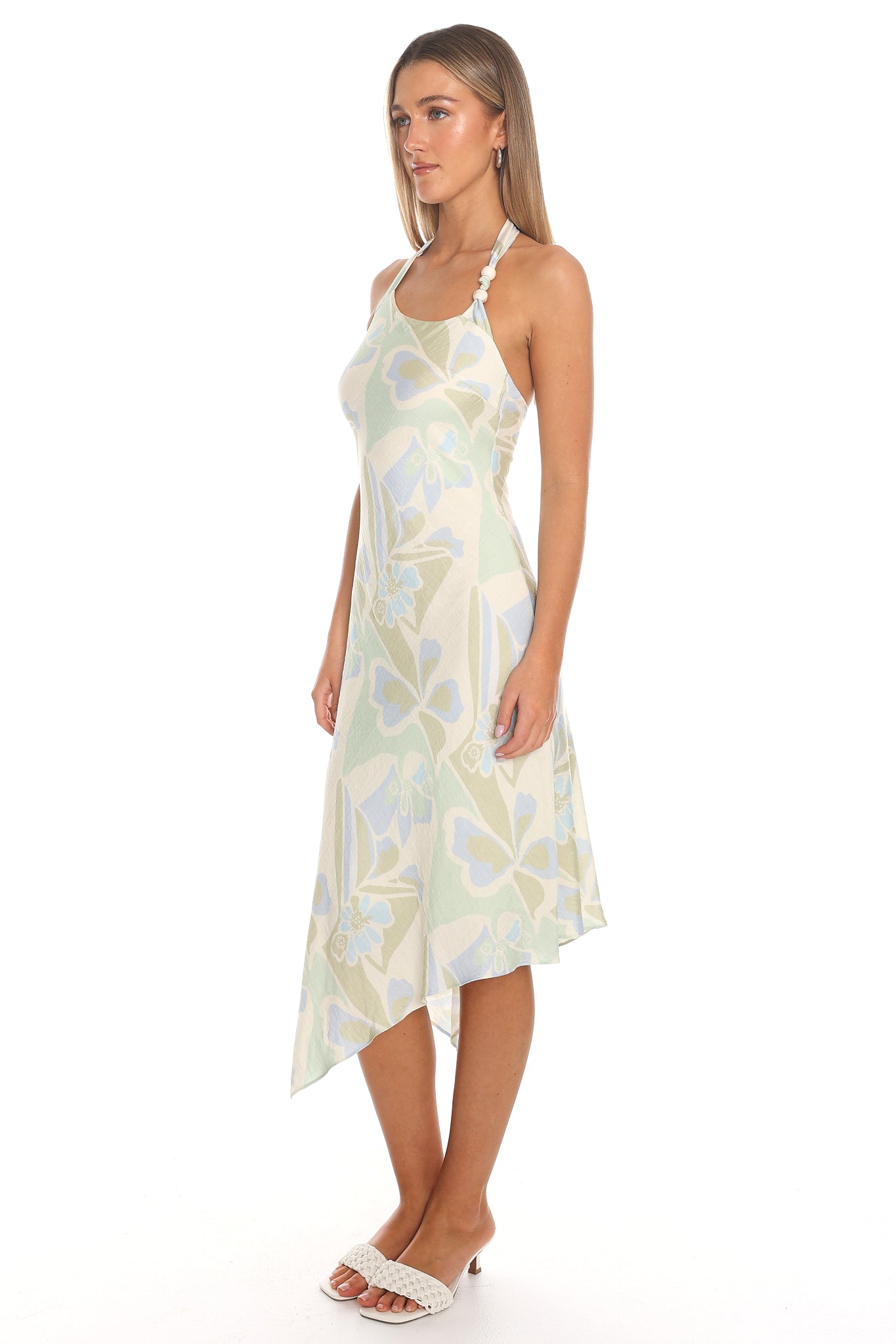 After Sunrise Asymmetric Midi Dress Mint