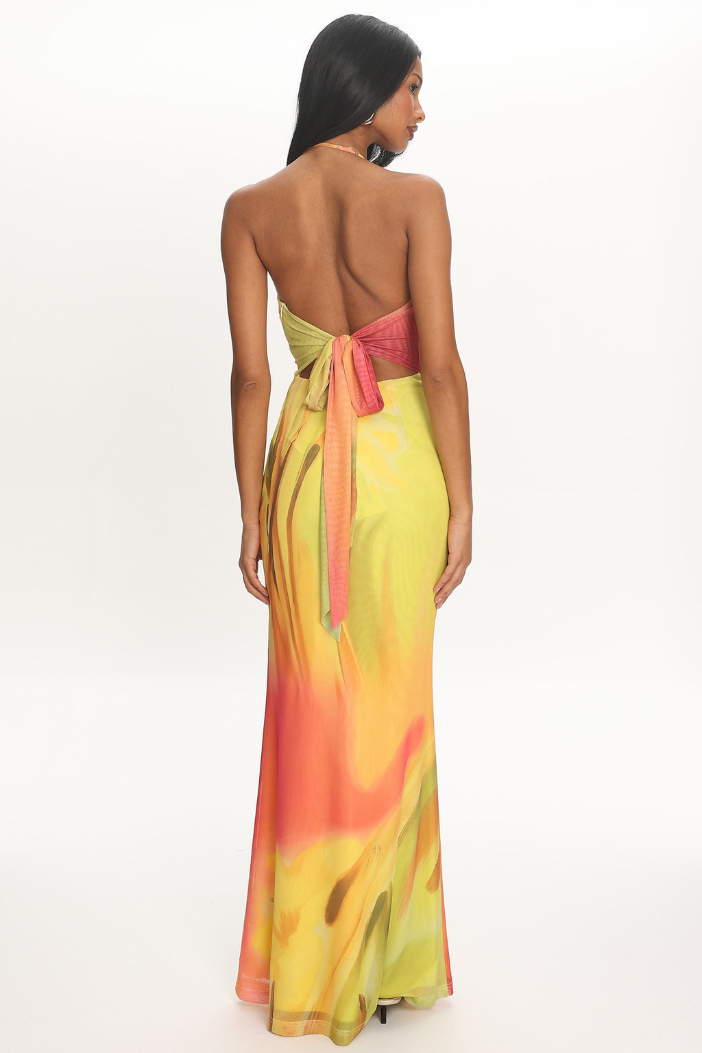 Dusky Skies Halter Maxi Dress Sunset