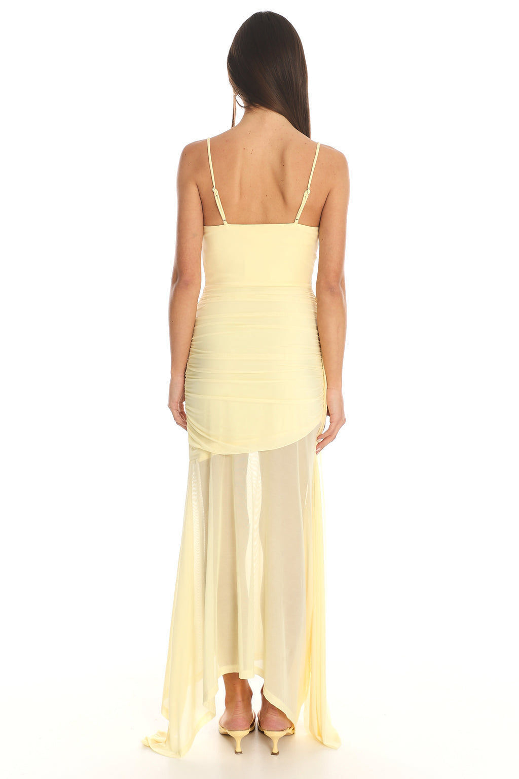 Perseids Lace Mermaid Maxi Dress Baby Yellow