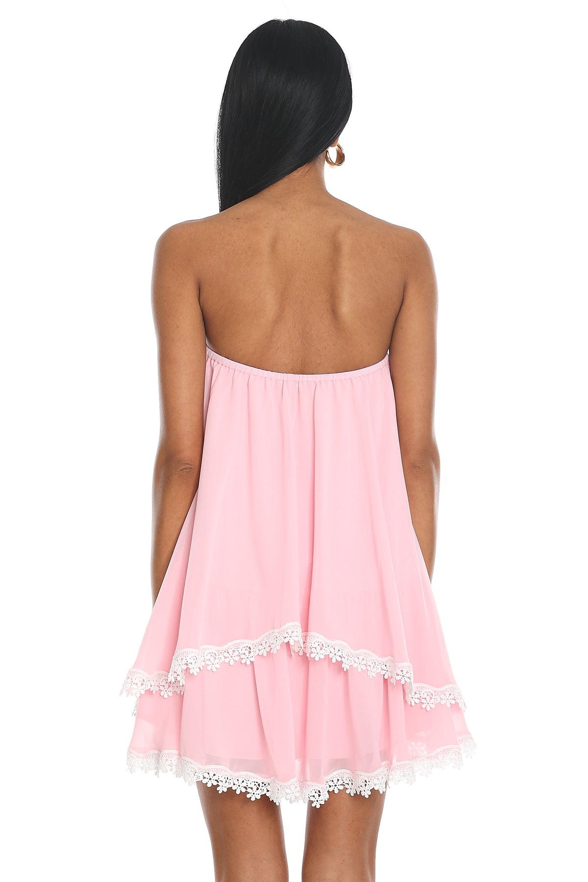 Elliana Strapless Mini Dress Pink