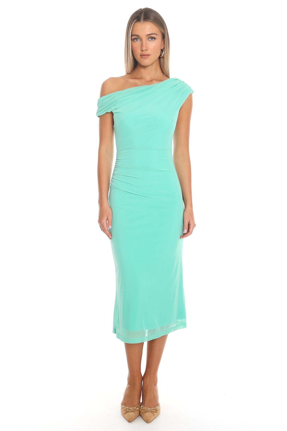 Something About You One-Shoulder Midi Dress Mint