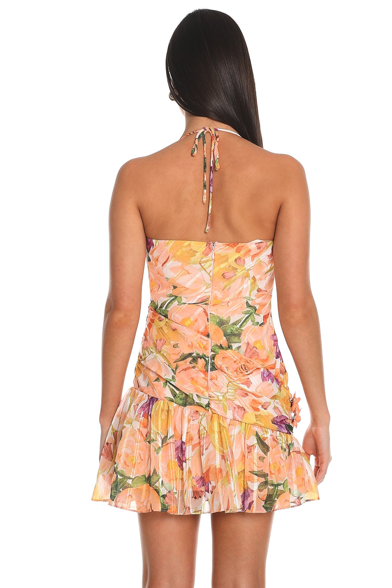 Sunbeam Halter Mini Dress Orange