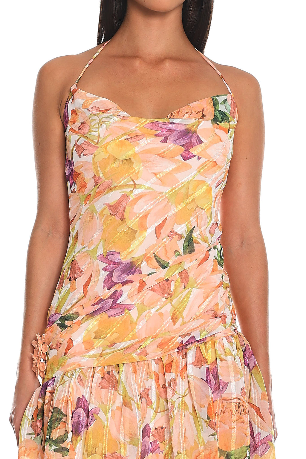 Sunbeam Halter Mini Dress Orange